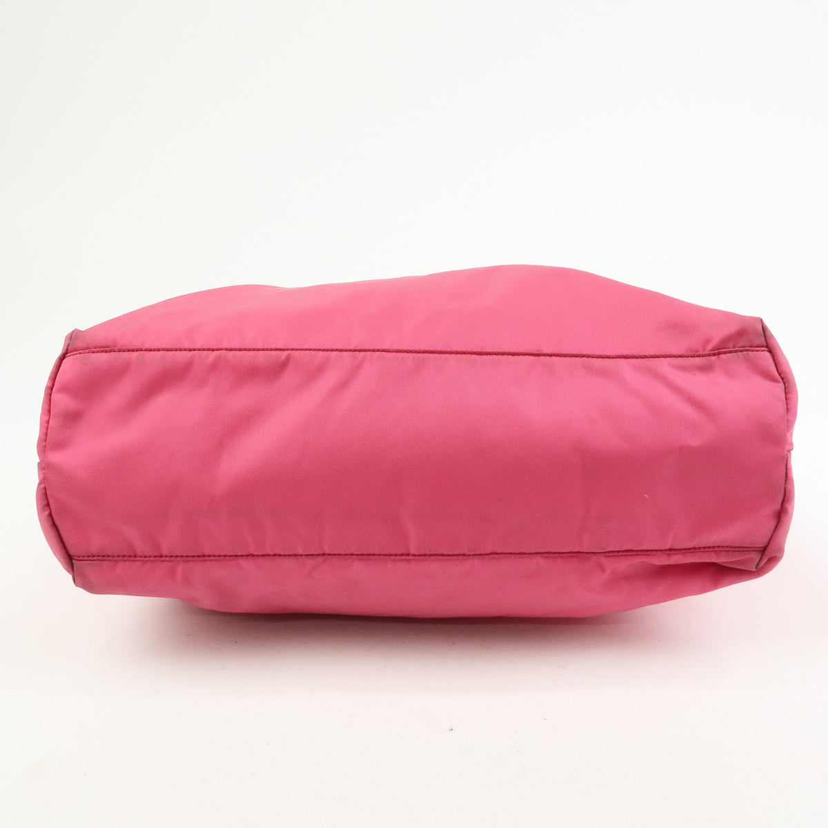 PRADA Logo Nylon Saffiano Leather Tote Bag Shoulder Bag Pink