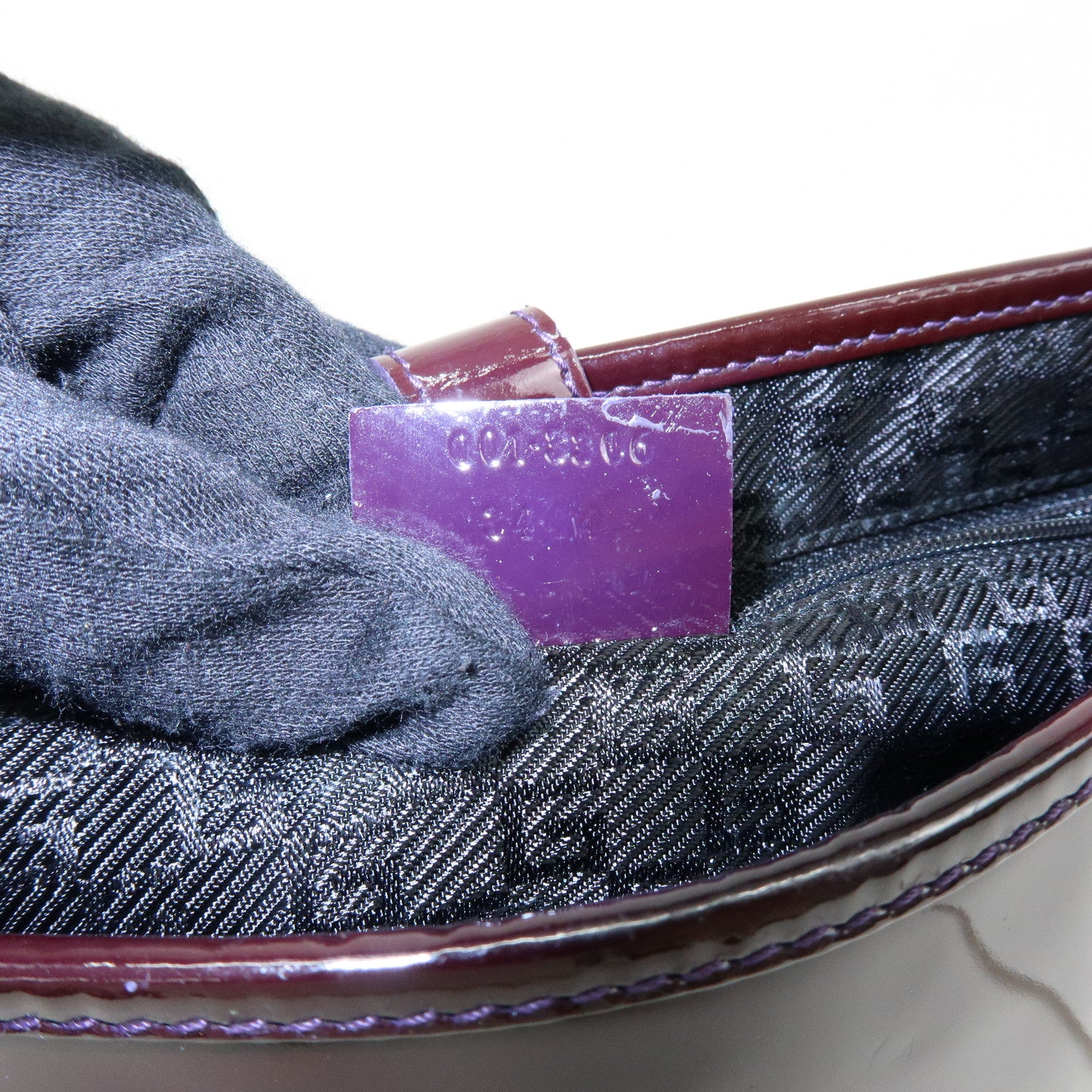GUCCI Jackie Patent Leather Shoulder Bag Hand Bag Purple 001.3306