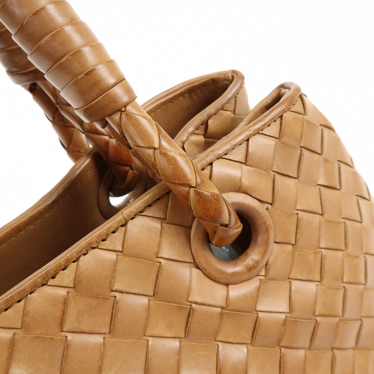 BOTTEGA VENETA Intrecciato Leather Tote Bag Brown 10691006161NAT