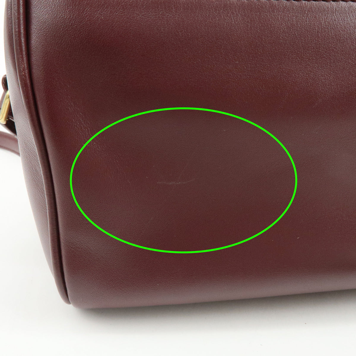 SAINT LAURENT PARIS Baby Duffle Leather 2WAY Bag Shoulder Bag Wine Red