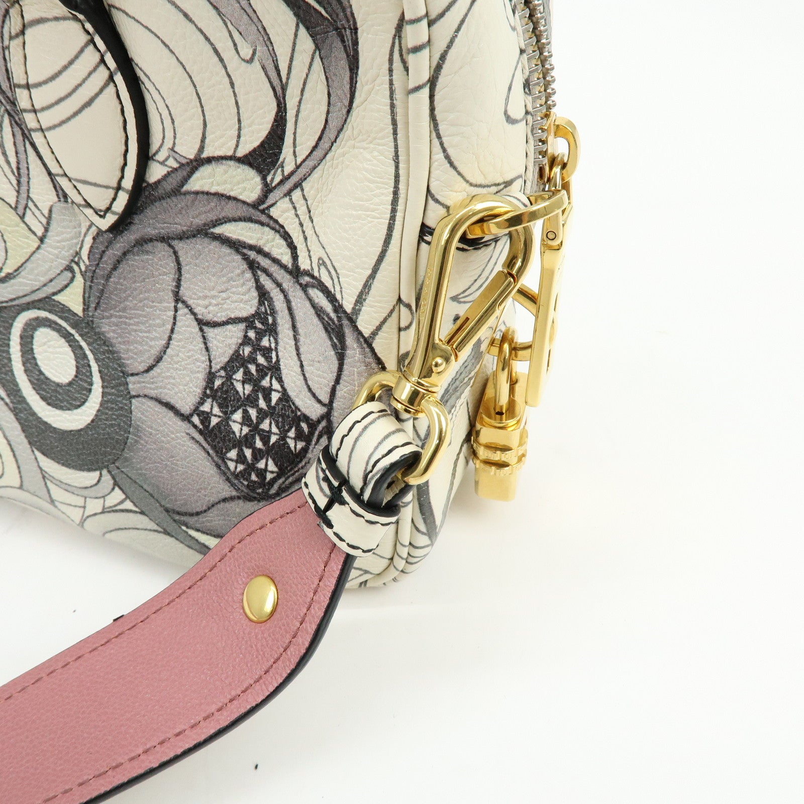 PRADA x James Jean Triangle Logo Calf Skin 2Way Shoulder Bag 1BB113