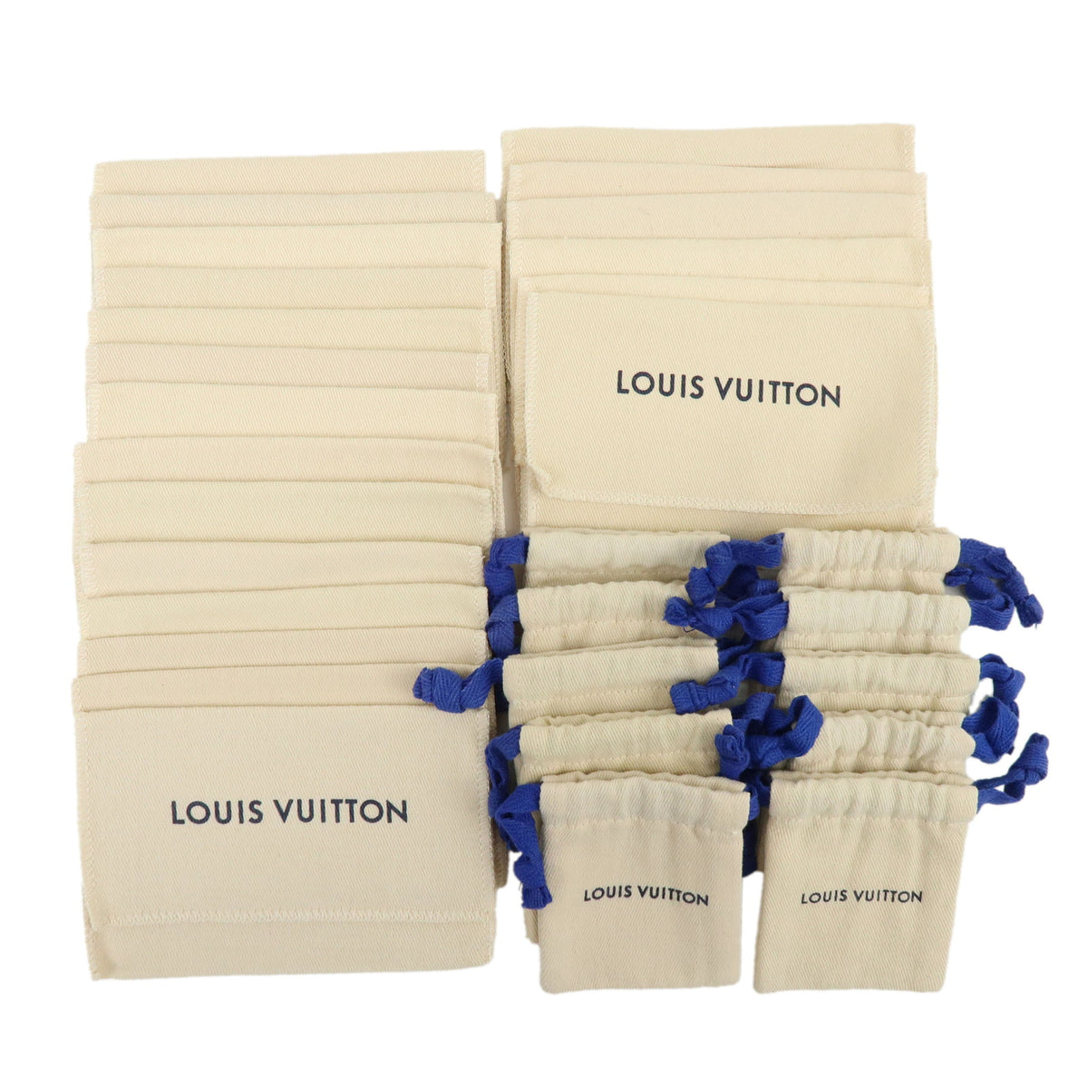Louis Vuitton Lot of 30 Dust Bag Storage Bag Flap Drawstring Style