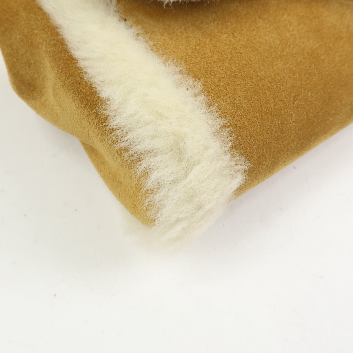 VERSACE Meduca Suede Fur 2Way Bag Hand Shoulder Bag Beige