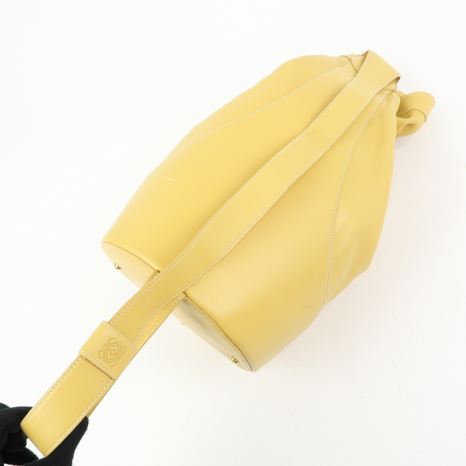 LOEWE Anton Anagram Leather Shoulder Bag Backpack and Pouch Yellow