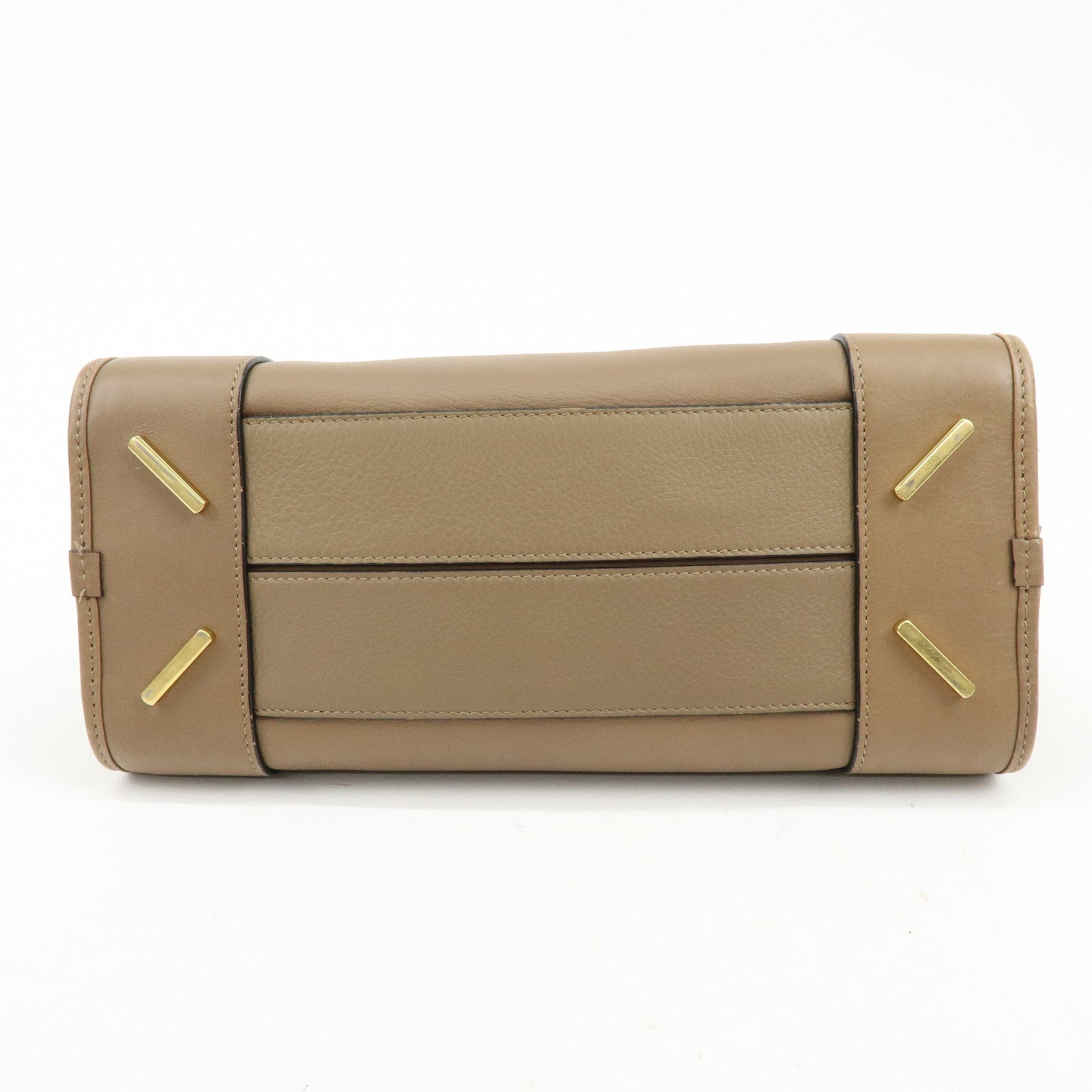 LOEWE Amazona 28 Leather 2Way Bag  Hand Bag Shoulder Bag Mocha