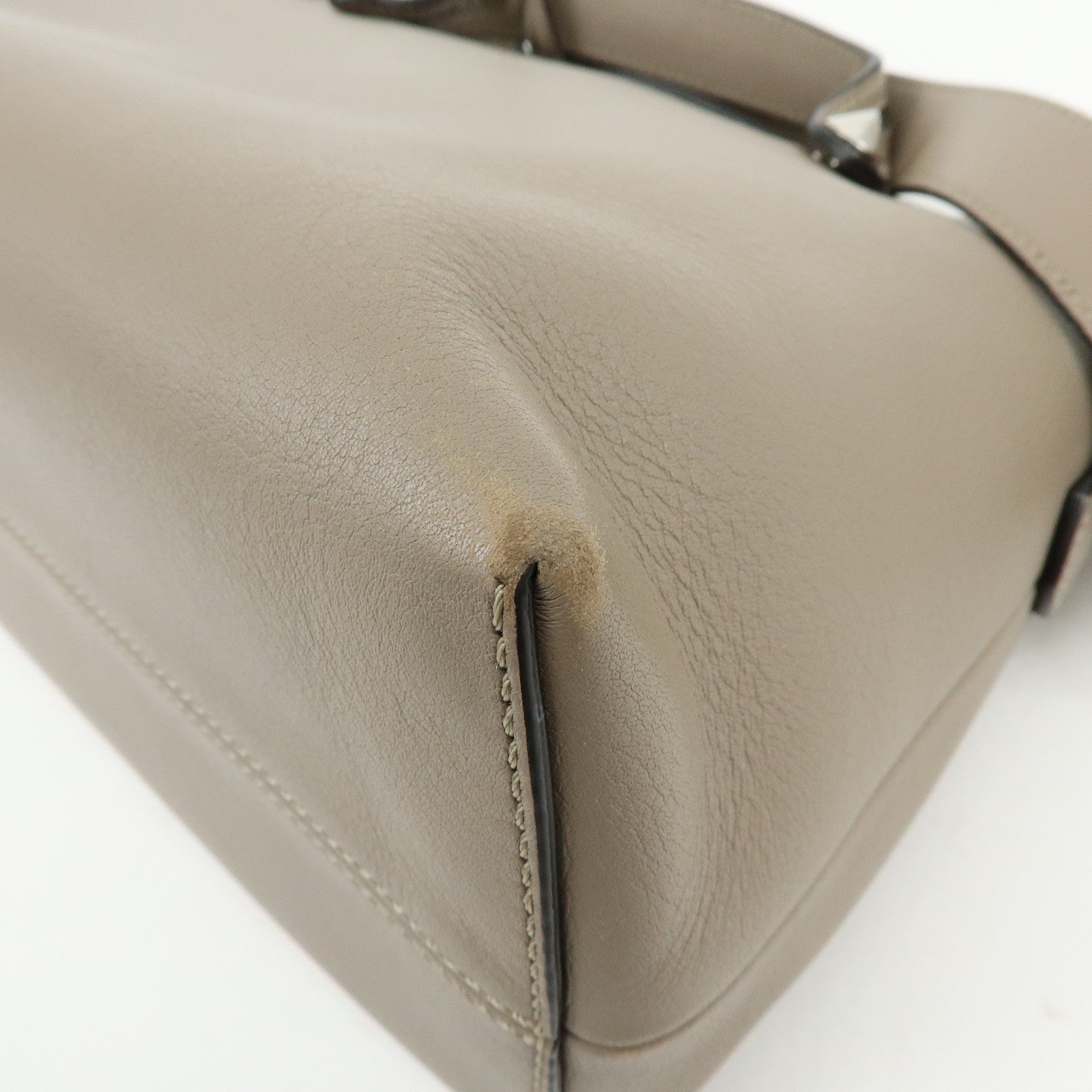 FENDI By The Way Calf Leather 2Way Bag Hand Bag Shoulder Bag 8BL146