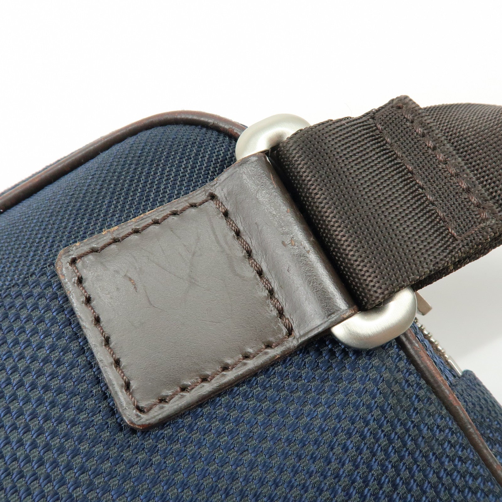 Louis Vuitton Damier Geant Canvas Leather Waist Body Bag Bleu Ocean