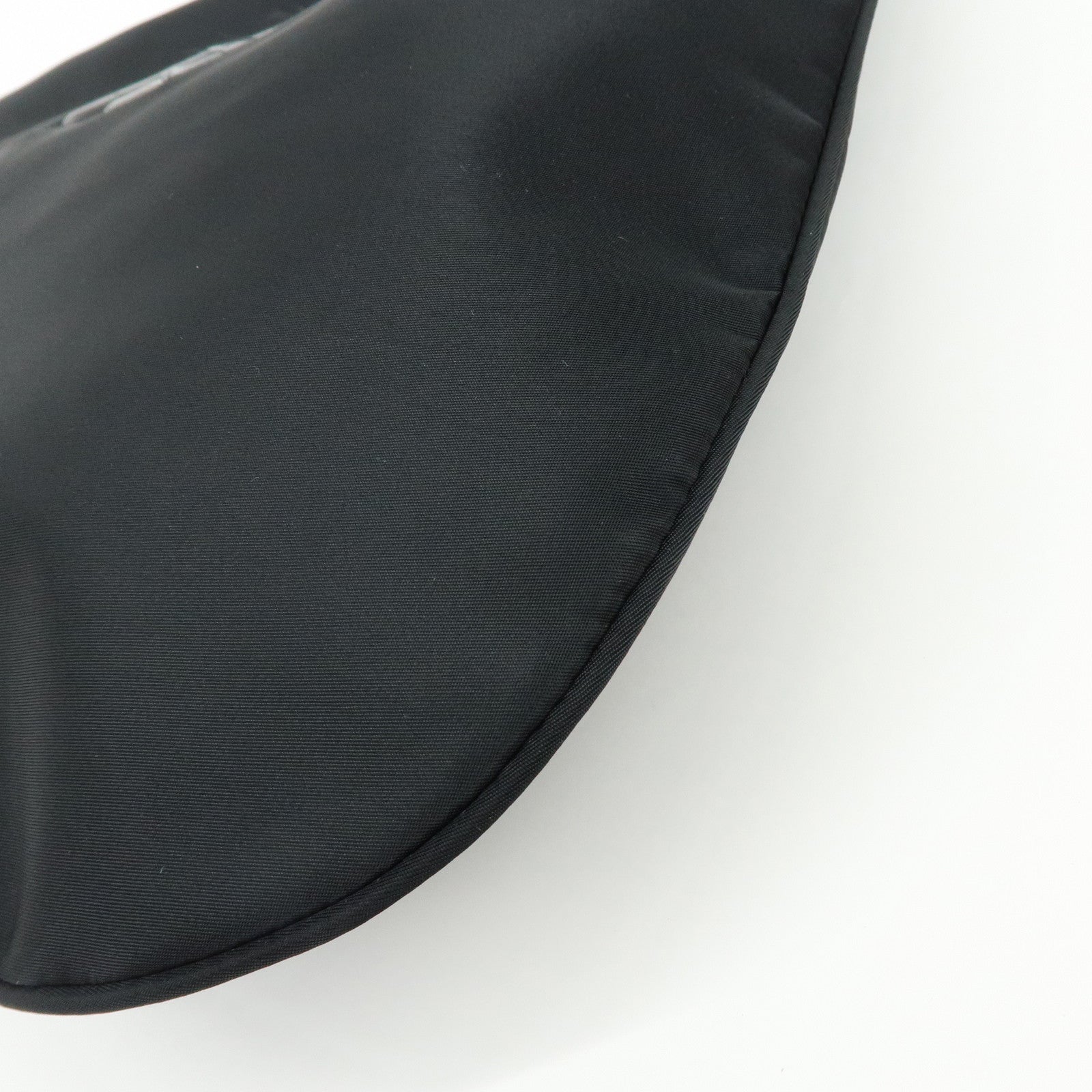 FENDI Logo Nylon Leather Shoulder Bag Tote Bag Black 15062
