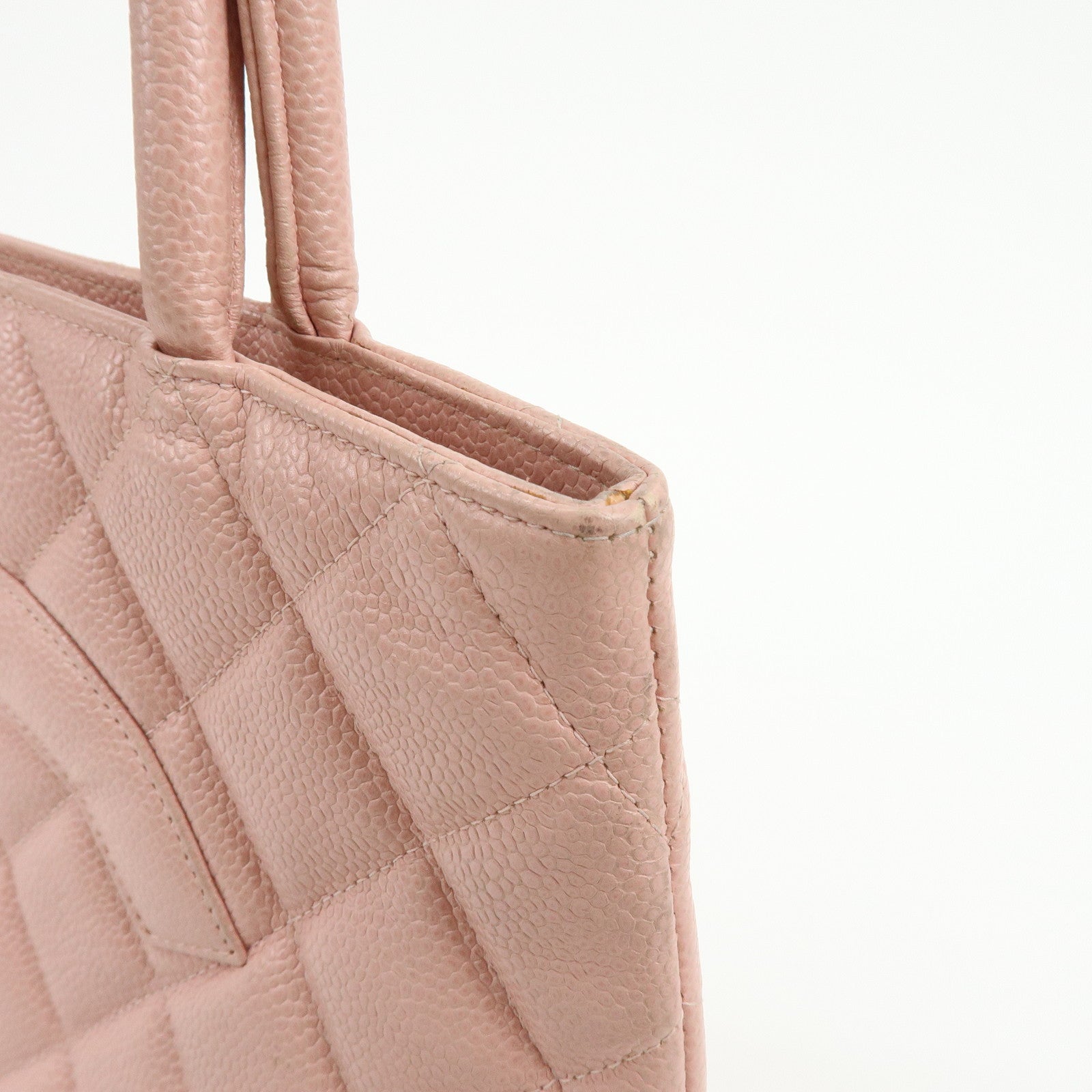CHANEL Medallion Matelasse COCO Mark Caviar Skin Tote Bag A01804