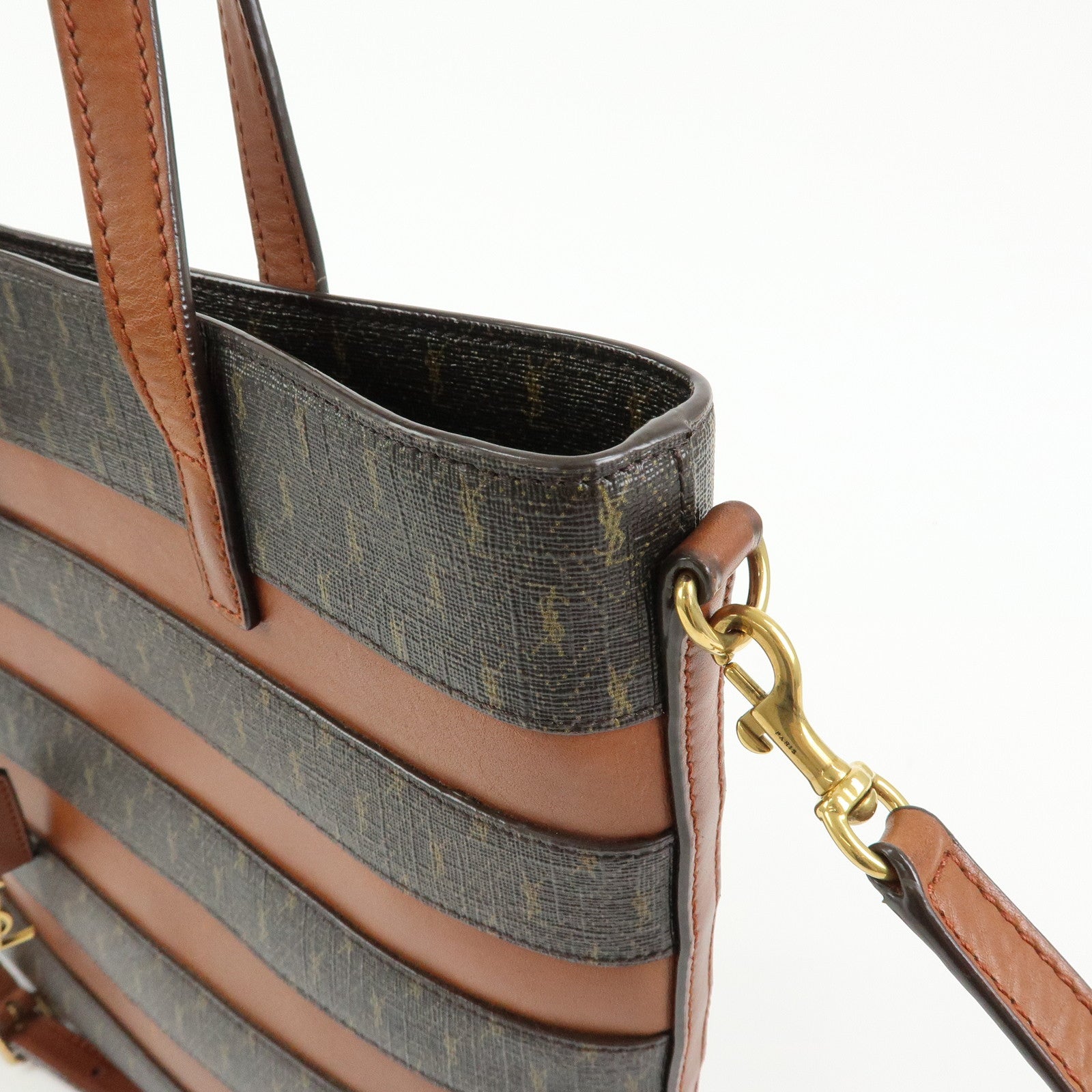 SAINT LAURENT PARIS Le Monogramme Toy Shopping Bag PVC Leather Tote Bag