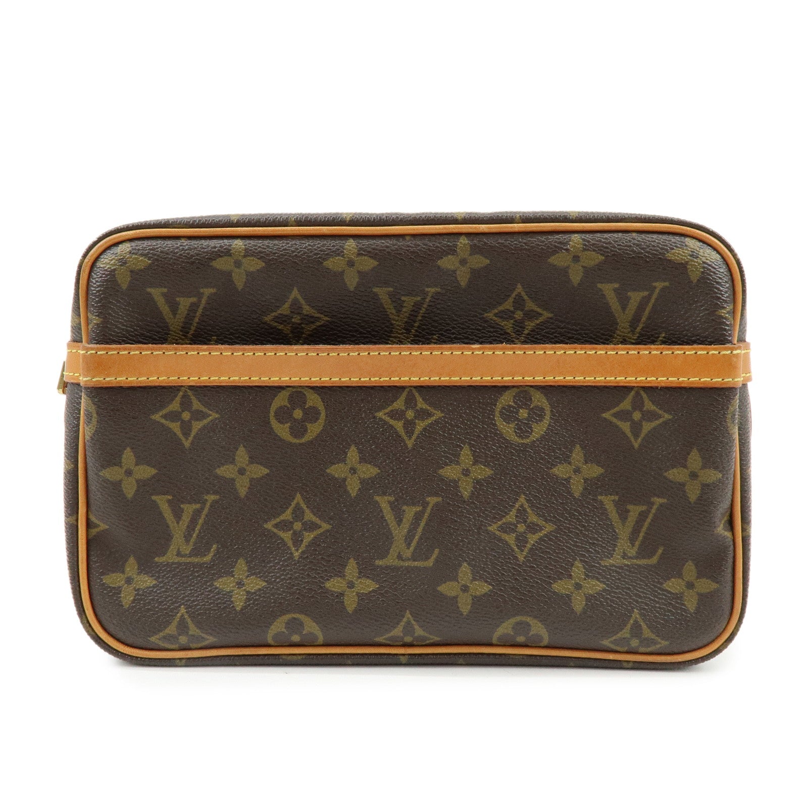 Louis Vuitton Monogram Compiegne 23 Pouch Clutch Bag Brown M51845