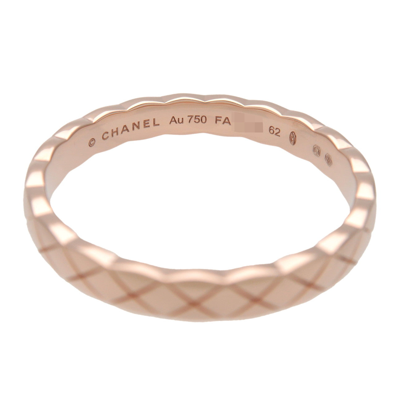 CHANEL COCO Crush Ring Mini K18 750PG Rose Gold #62 US 10 EU 62 J11785