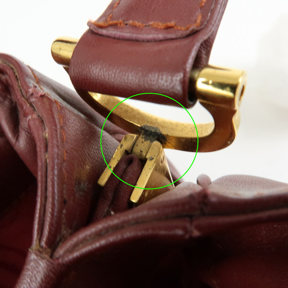 Cartier Must de Cartier Leather Shoulder Bag Crossbody Bag Bordeaux