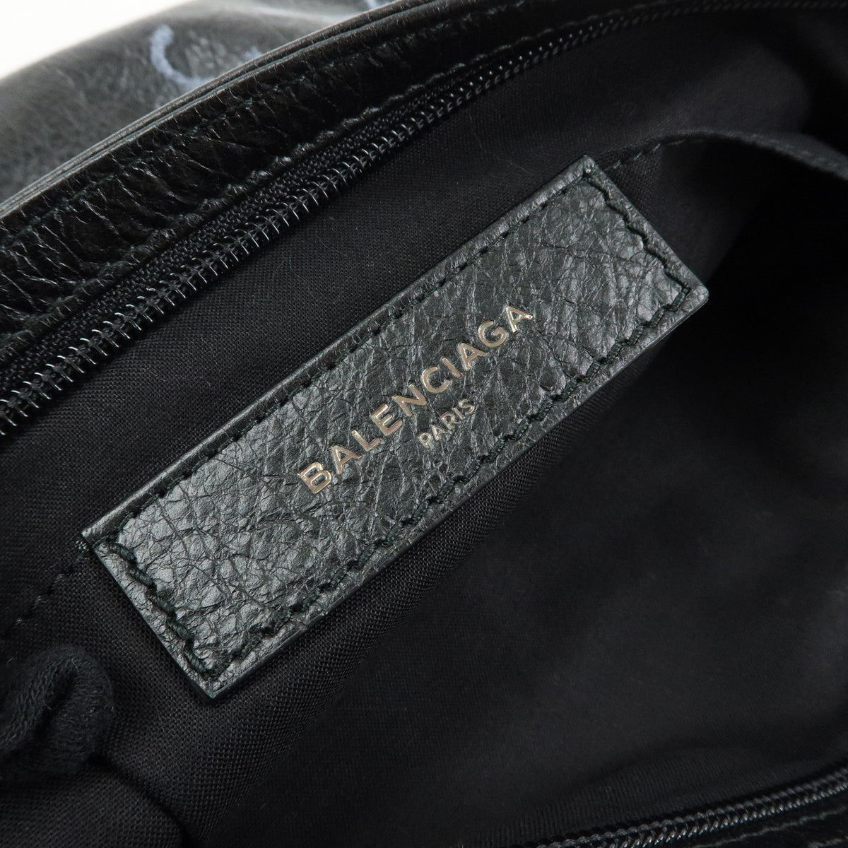 BALENCIAGA Graffiti Leather Clutch Bag Pouch Black Multicolor 459745