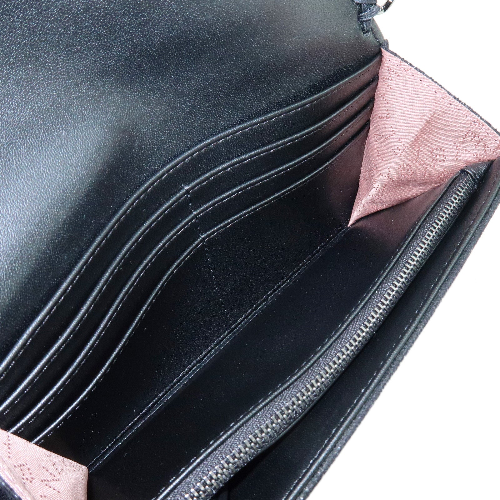 STELLA MCCARTNEY Falabella Faux Leather Flap Long Wallet Black