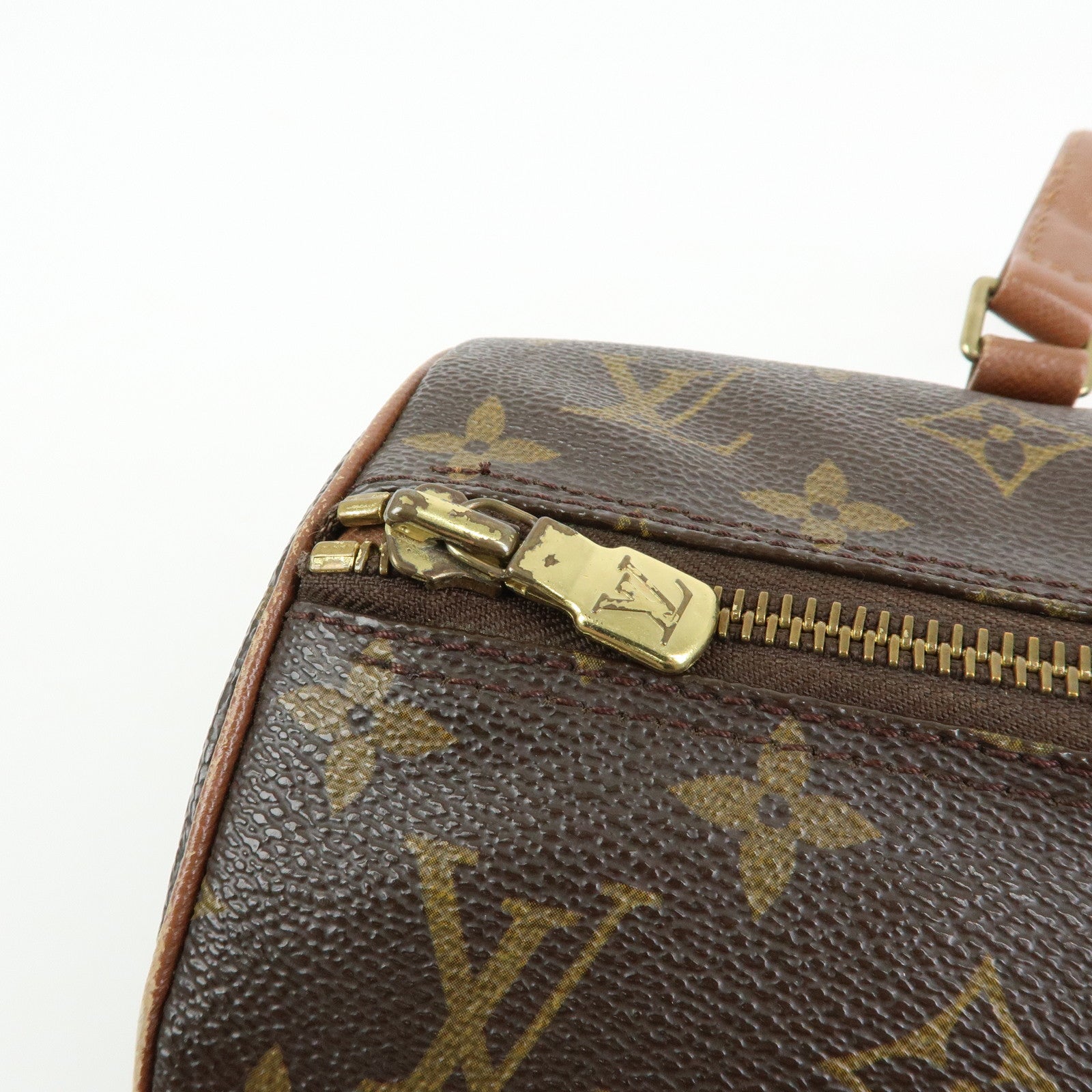 Louis Vuitton Monogram Papillon 30 Hand Bag Brown M51385