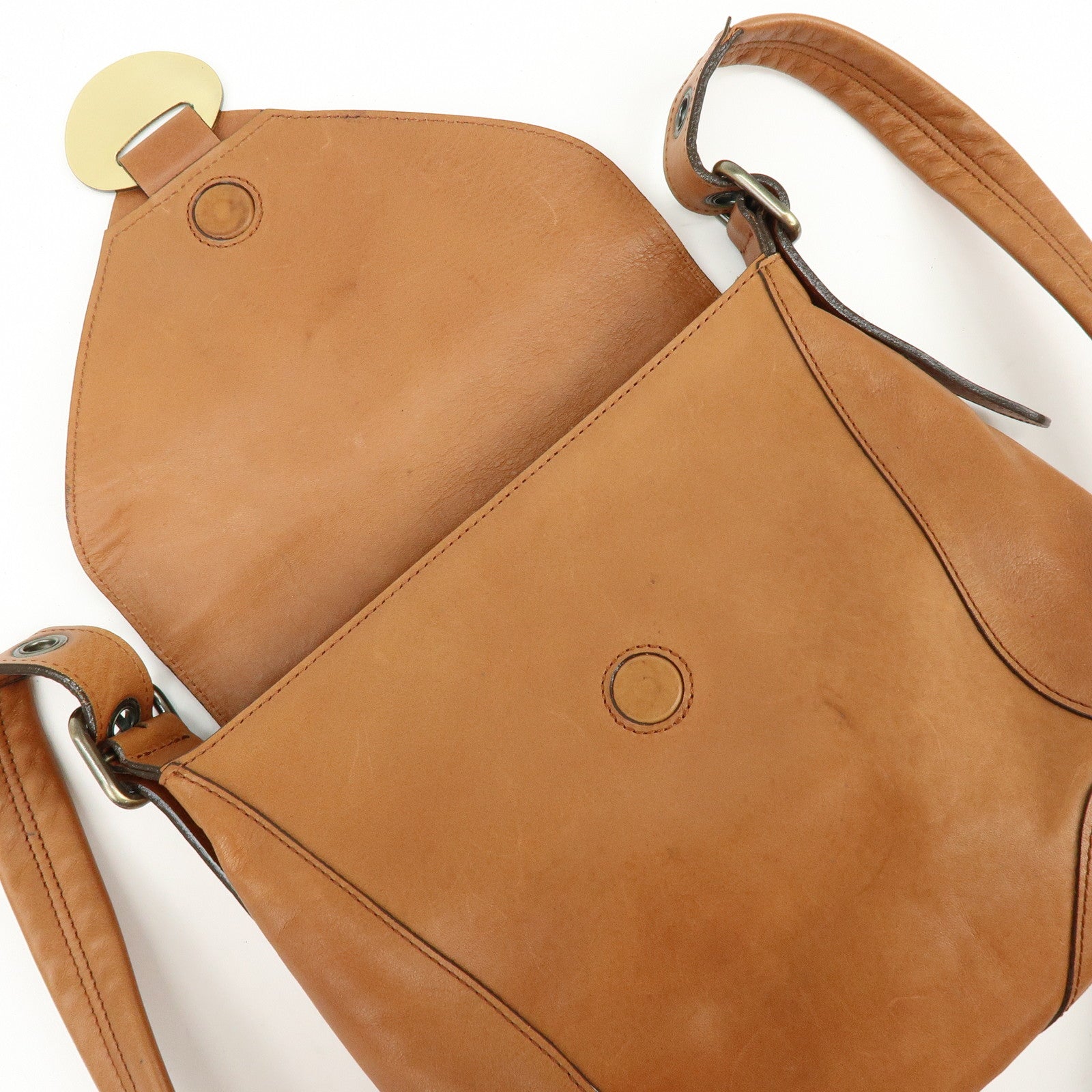 Chloe Eloise Leather Shoulder Bag Crossbody Bag  Brown