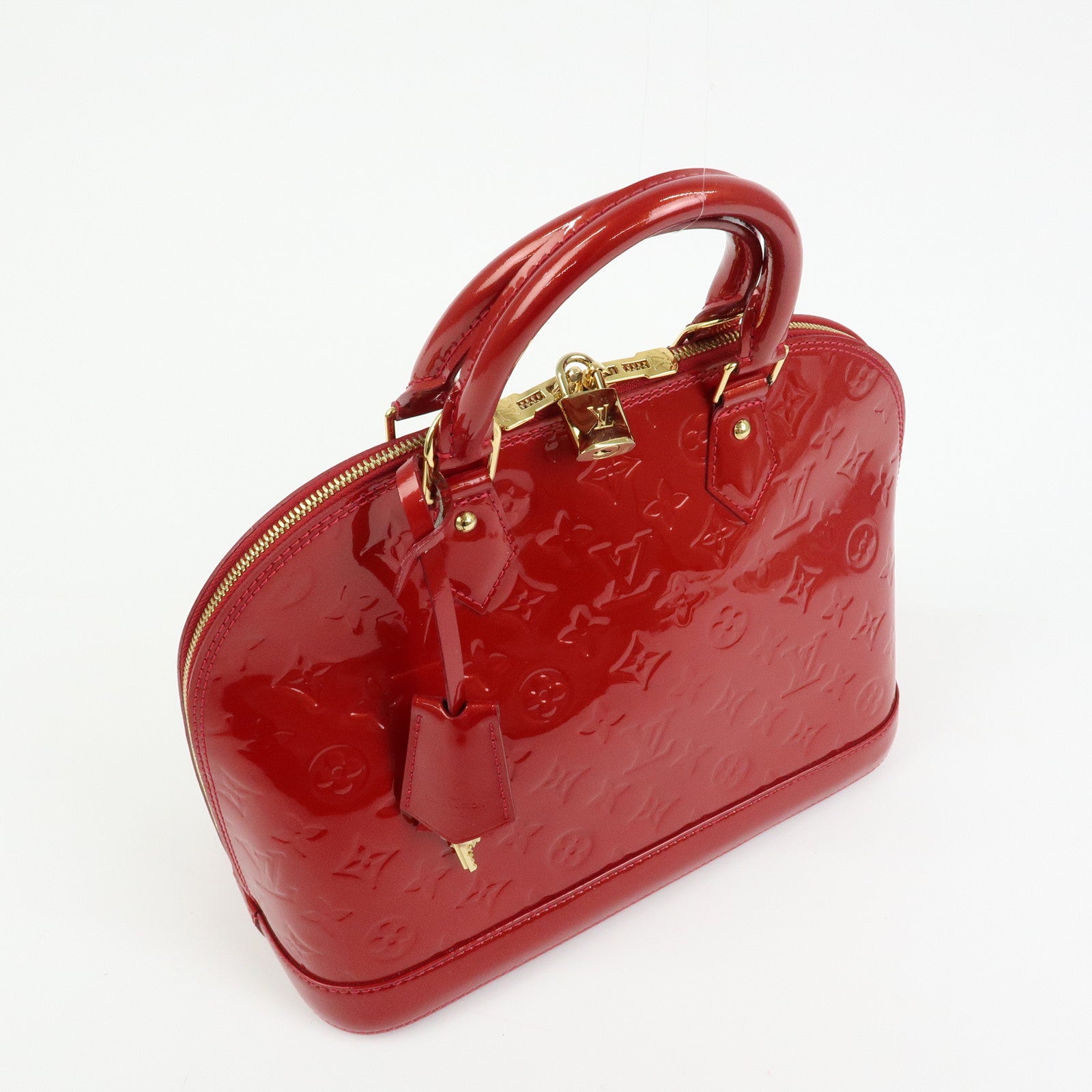 Louis Vuitton Monogram Vernis Alma PM Hand Bag Pomme d'Amour M90096