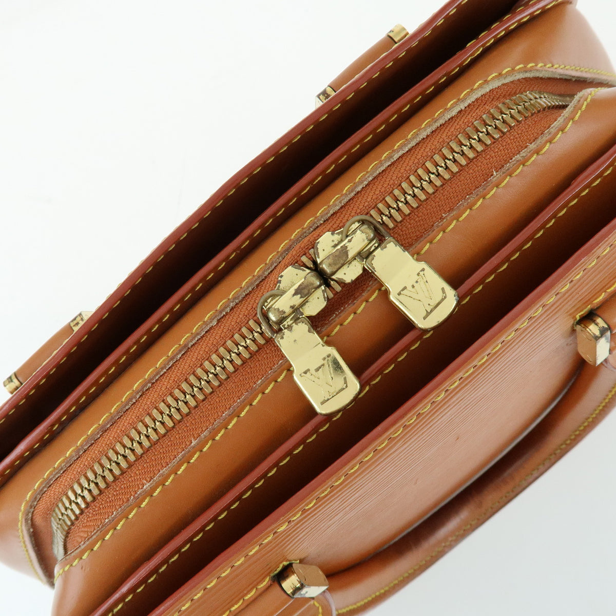Louis Vuitton Epi Pont Neuf Leather Hand Bag Zipang Gold M52058