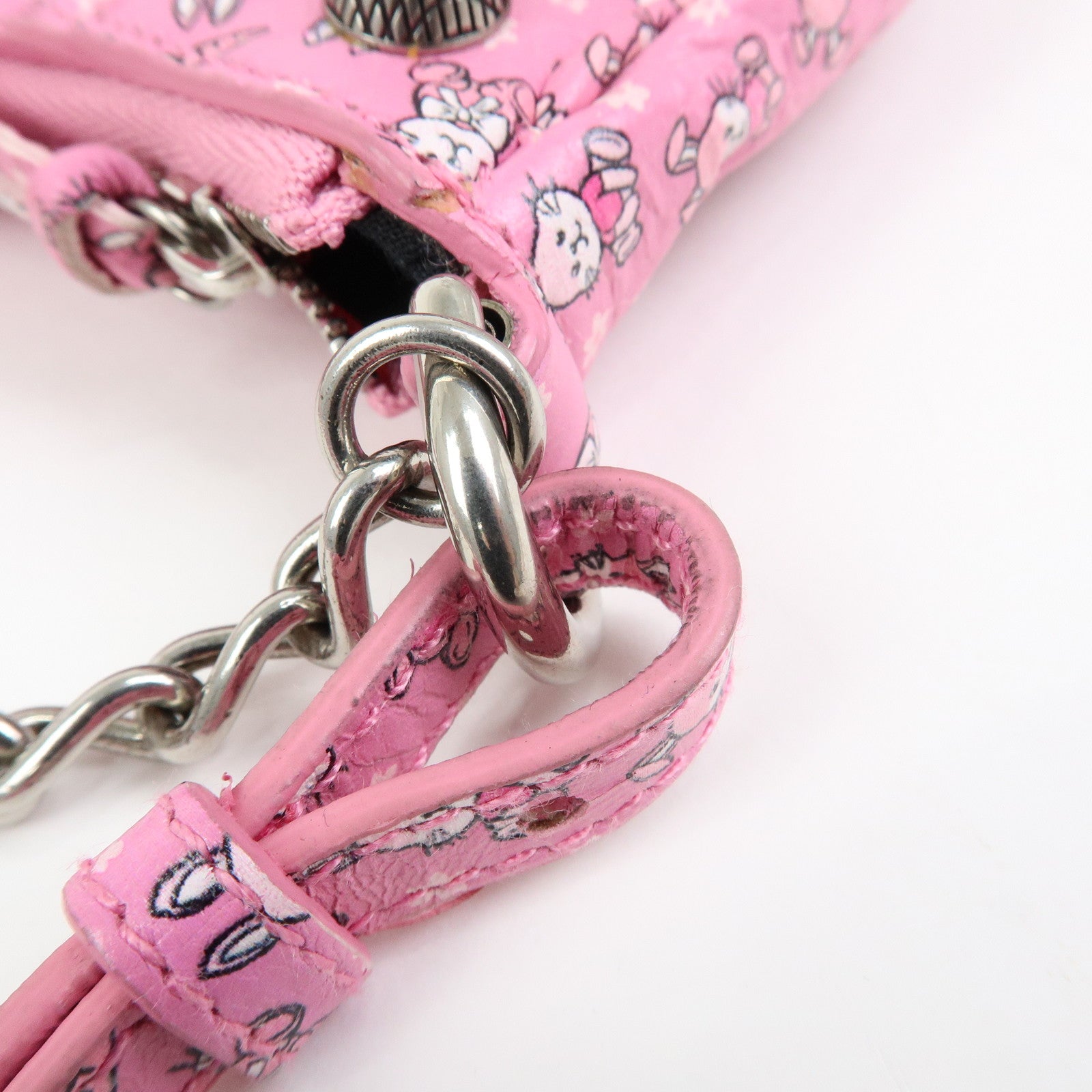 BALENCIAGA Le Cagole Mini Rabbit Pattern Leather Shoulder Bag 695814