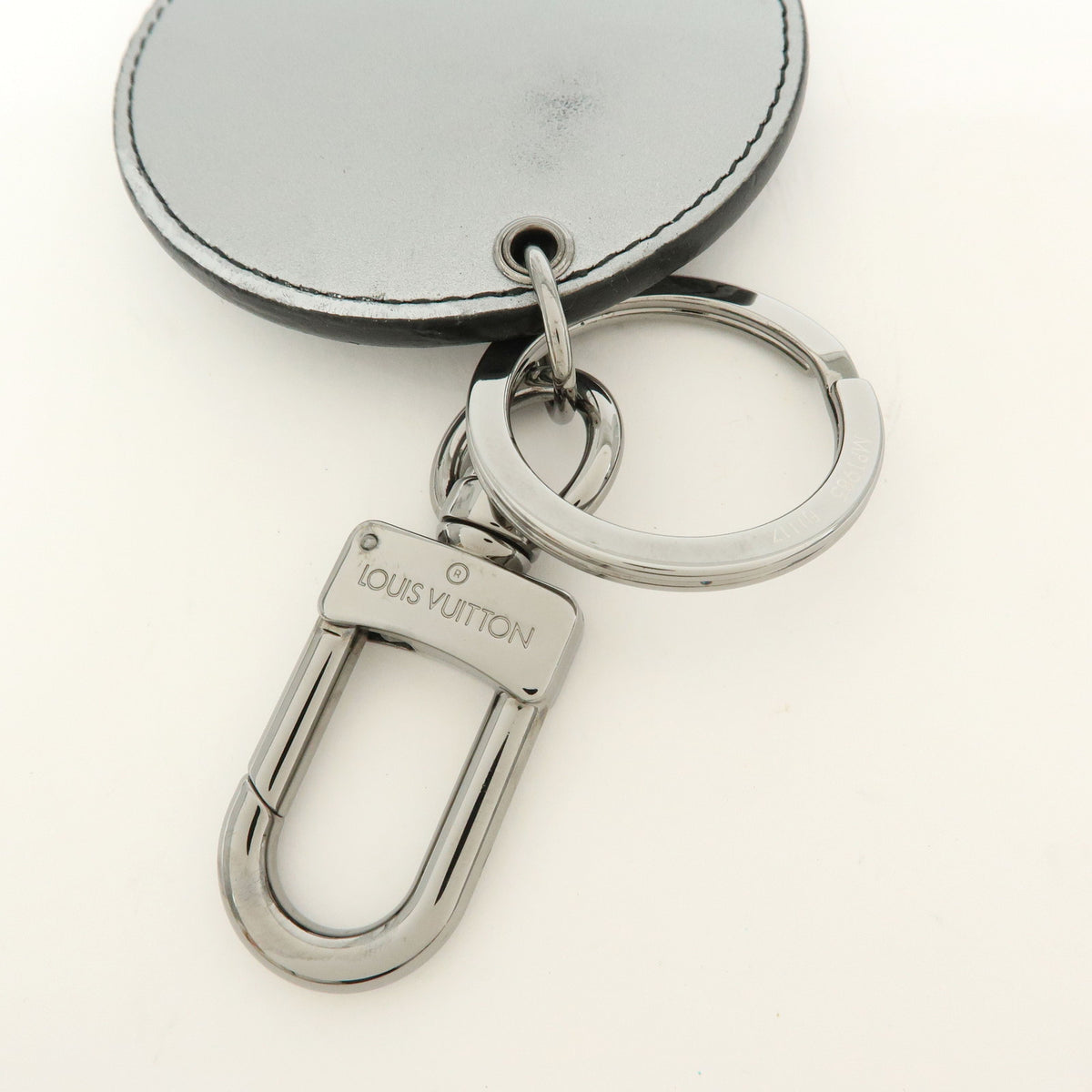 Louis Vuitton Monogram Split Porte Cles Canvas Key Charm Silver MP1985