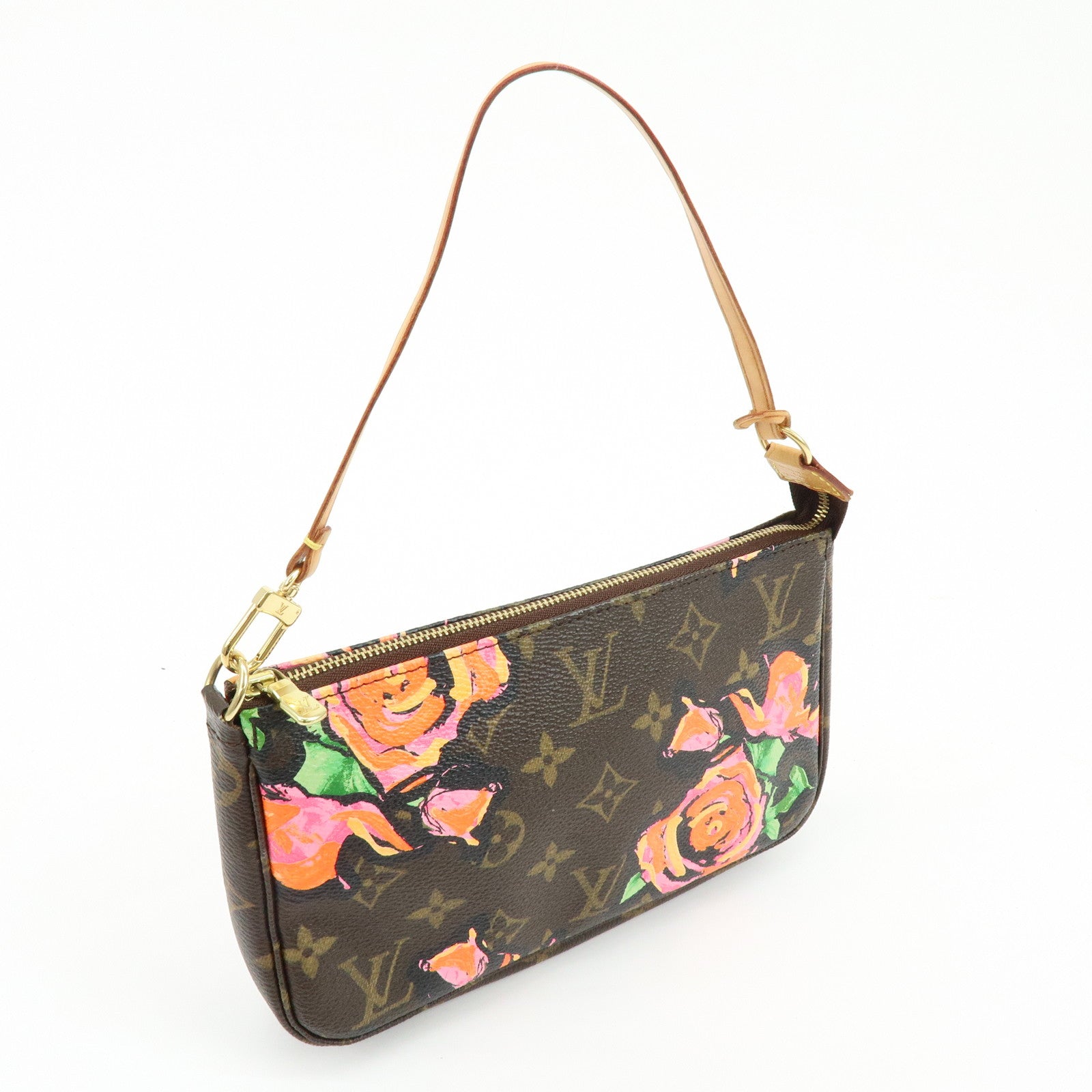 Louis Vuitton Monogram Rose Pochette Accessoires Hand Bag Pouch M48615