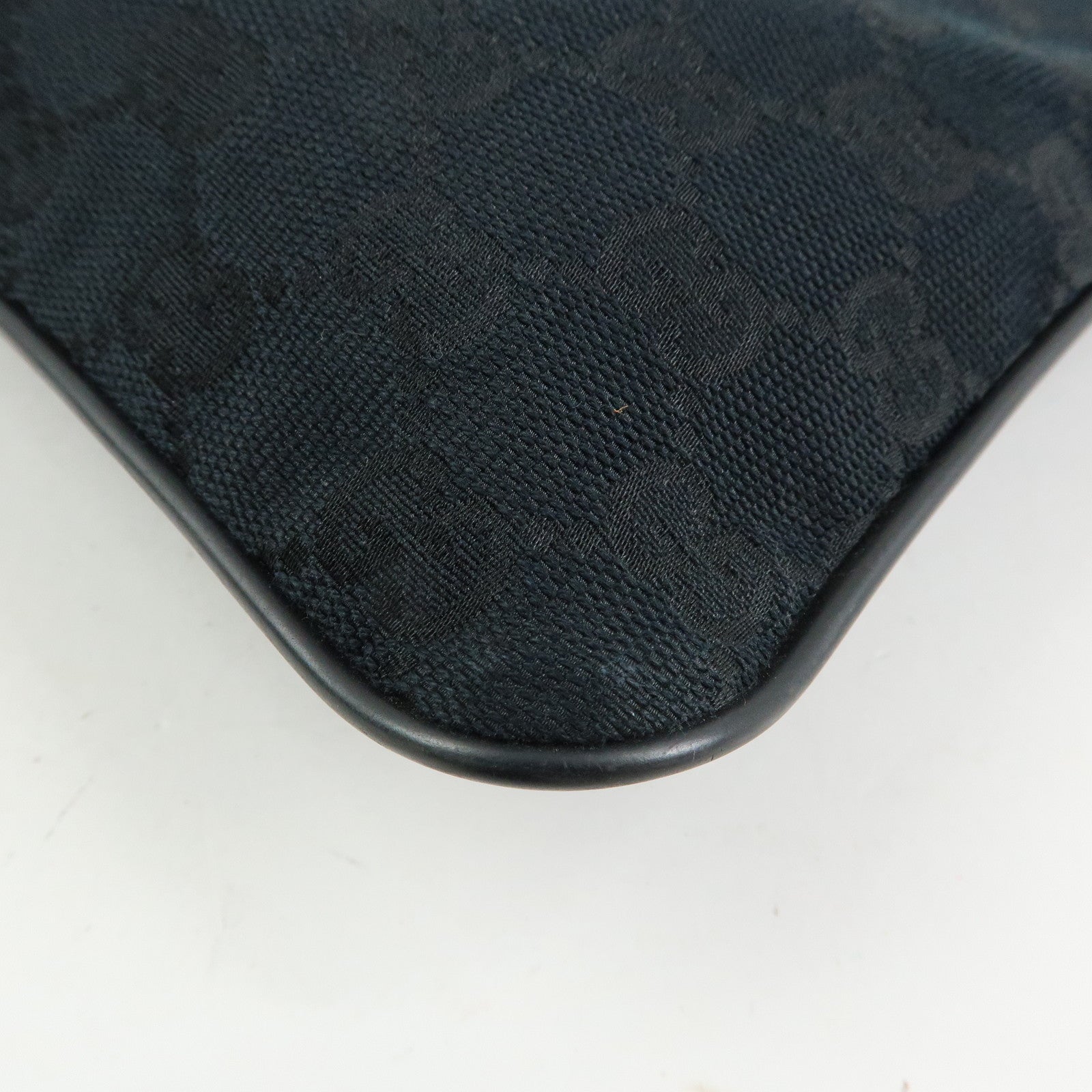 GUCCI Sherry GG Canvas Leather Shoulder Bag Messenger Bag Black