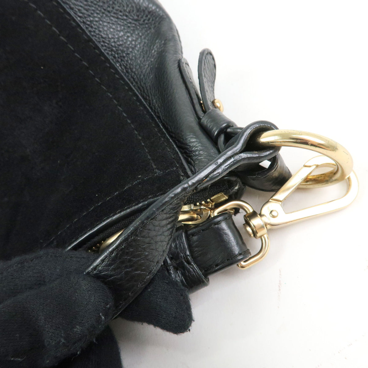 Chloe See By Chloe Joan Suede Leather 2Way Bag Shoulder Bag Black
