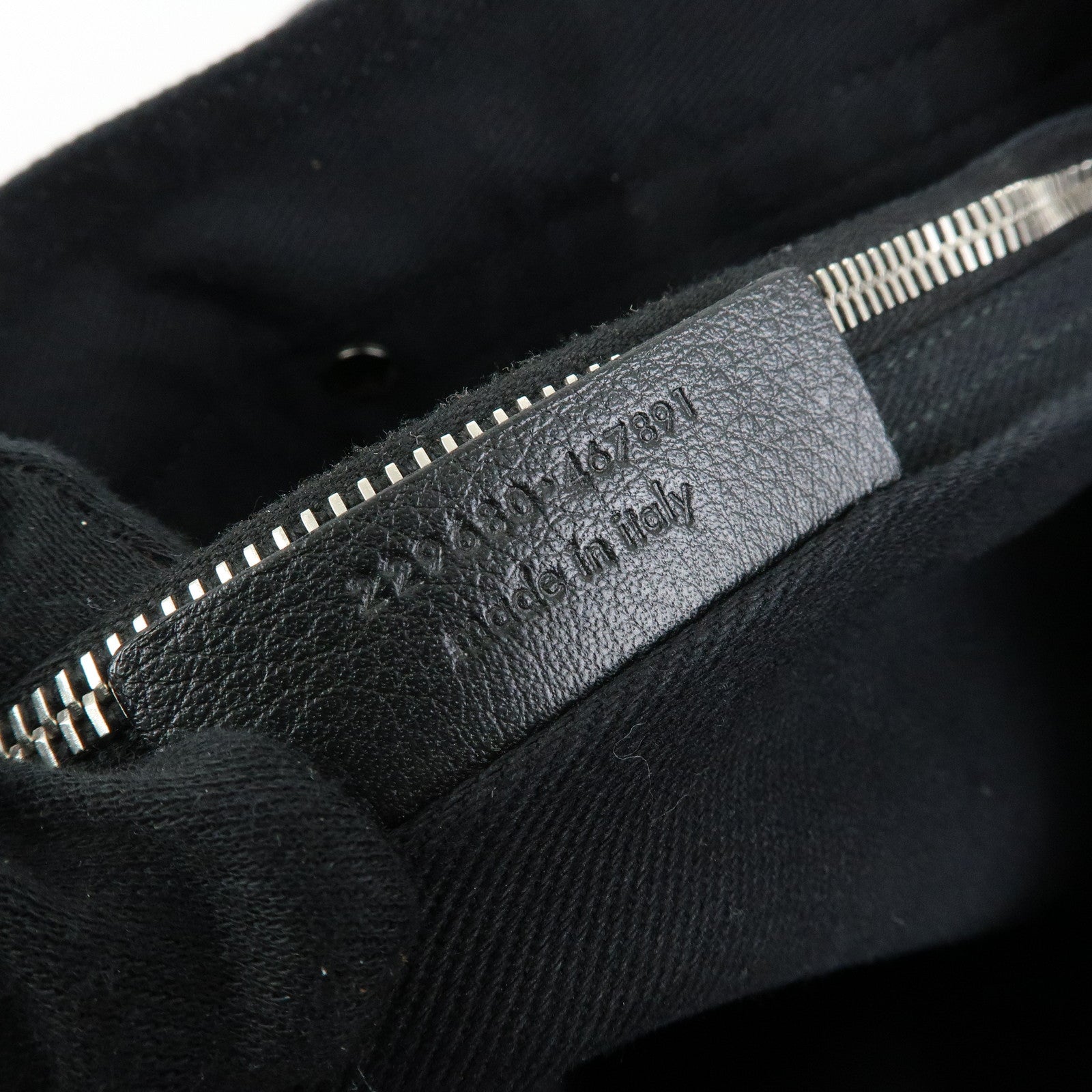 SAINT LAURENT PARIS Muse Two Leather Canvas Hand Shoulder Bag Black