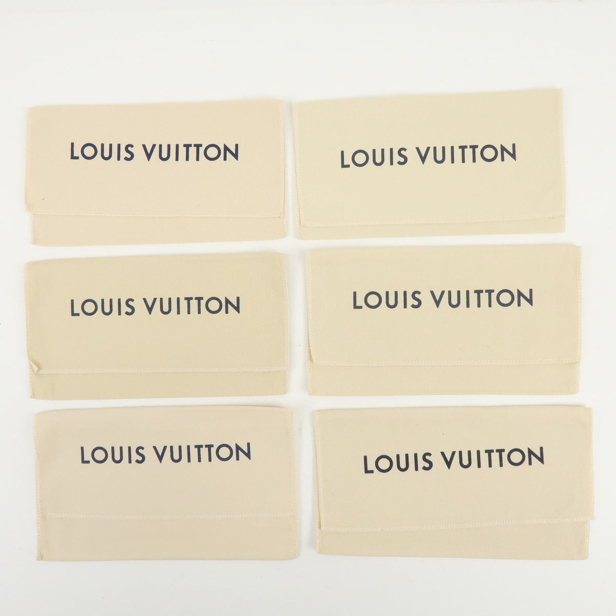 Louis Vuitton Lot of 25 Dust Bag Storage Bag Flap Style Beige