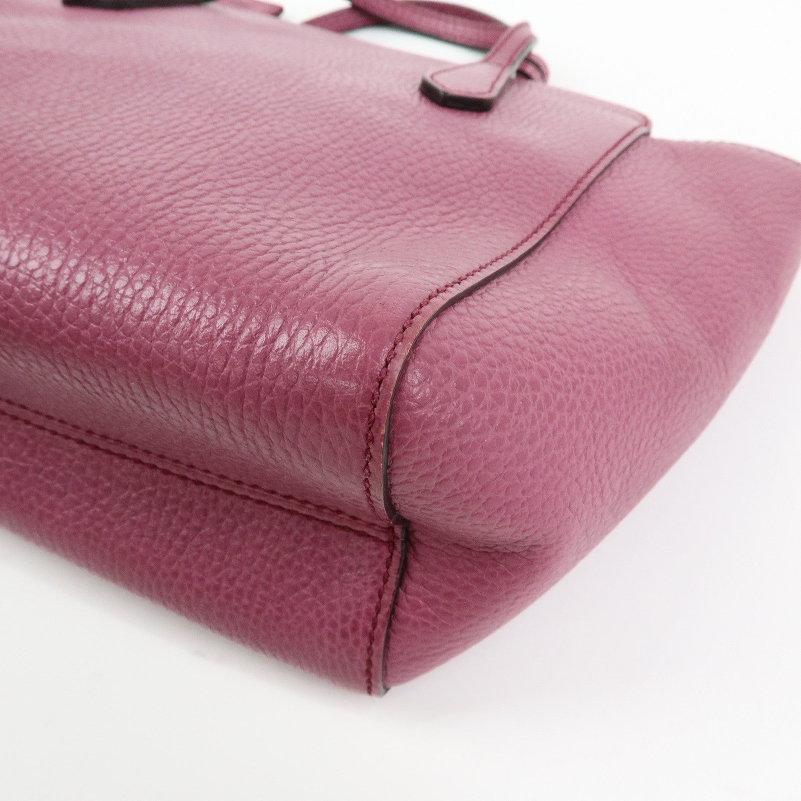 GUCCI Swing Mini Leather 2Way Bag Hand Bag Shoulder Bag Purple 368827