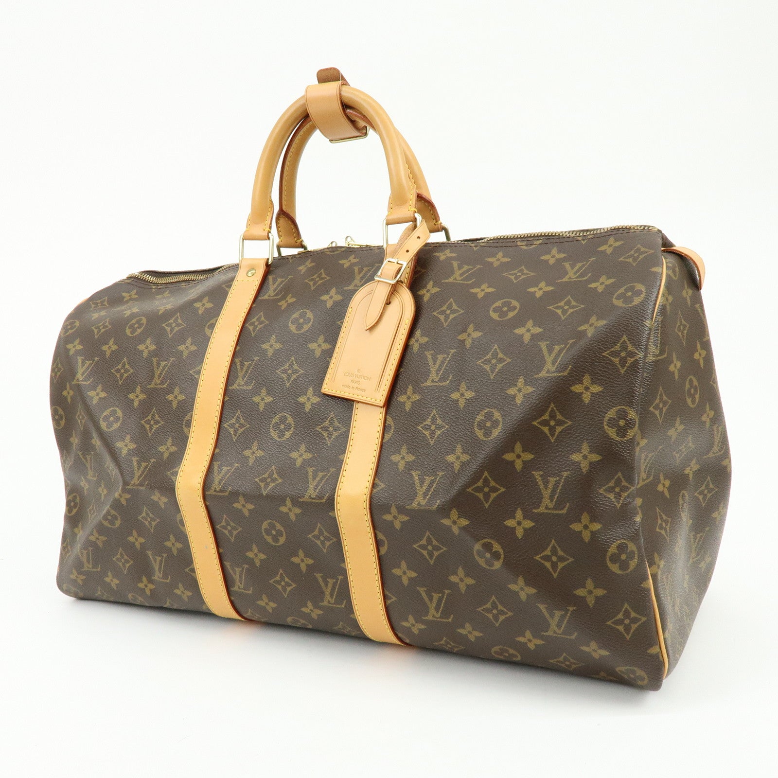 Louis Vuitton Monogram Keep All 50 Boston Bag Brown M41426