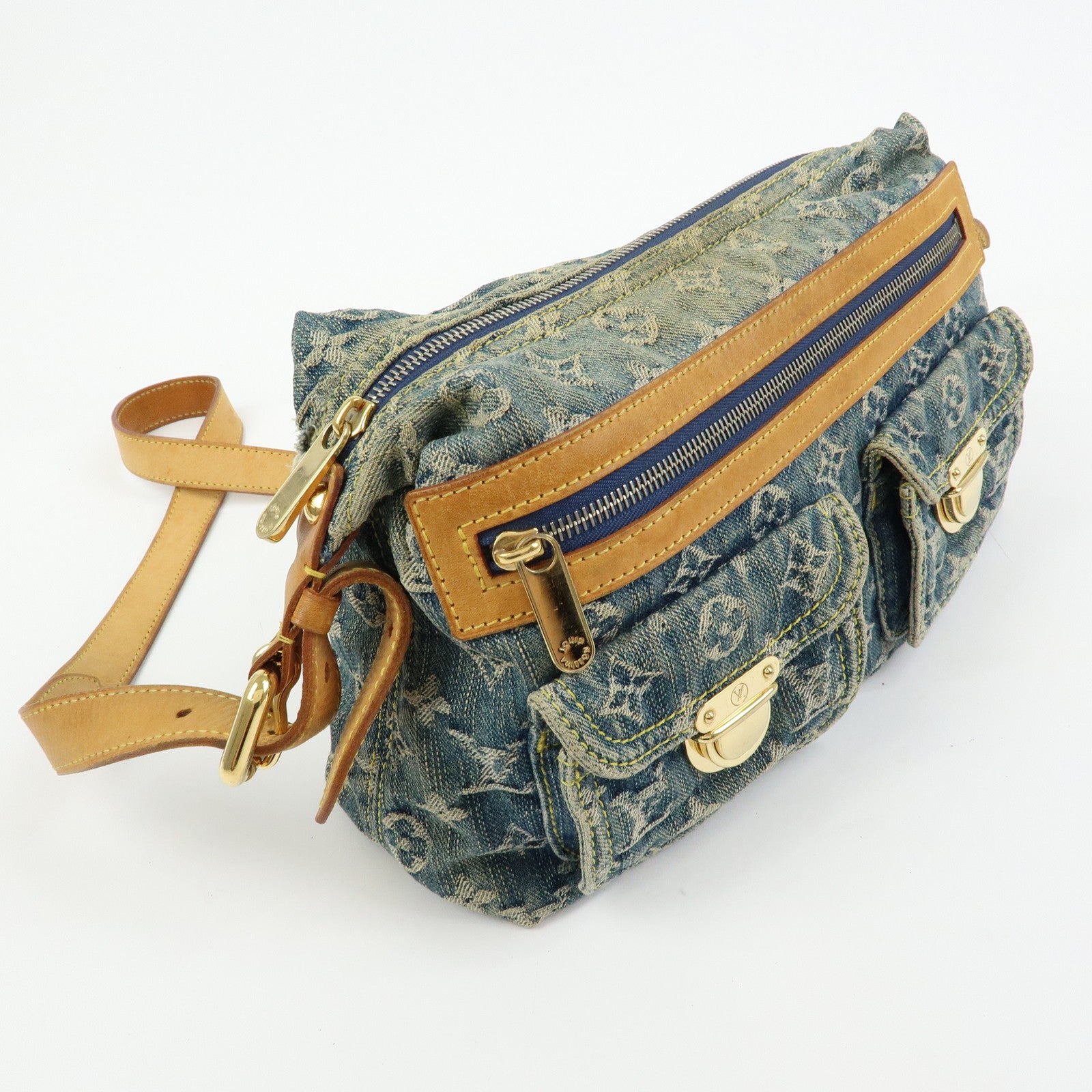 Louis Vuitton Monogram Denim Baggy PM 2Way Bag Shoulder Bag M95049 Lot
