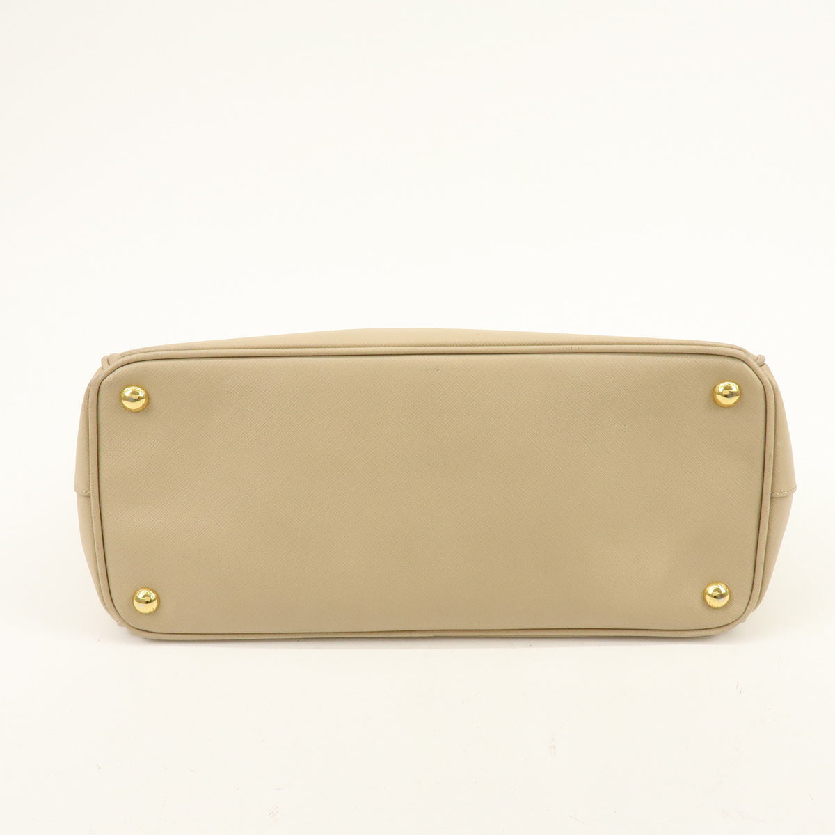 PRADA Triangle Logo Galleria Saffiano Leather 2Way Bag  Beige 1BA274