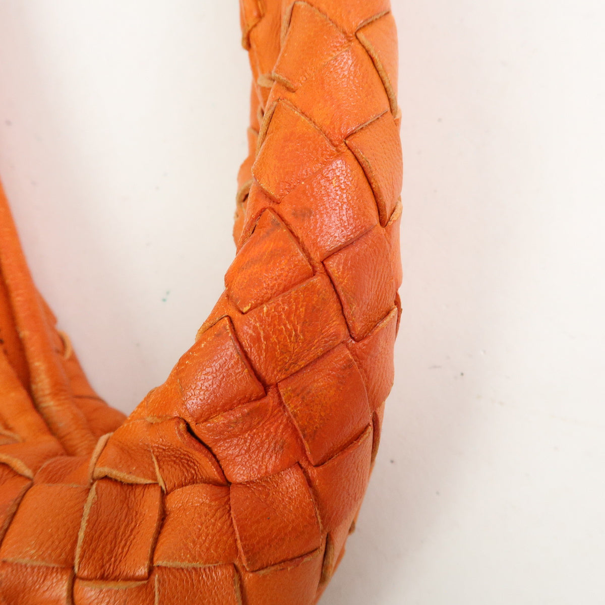 BOTTEGA VENETA Hobo Intrecciato Leather Shoulder Bag Orange 115653