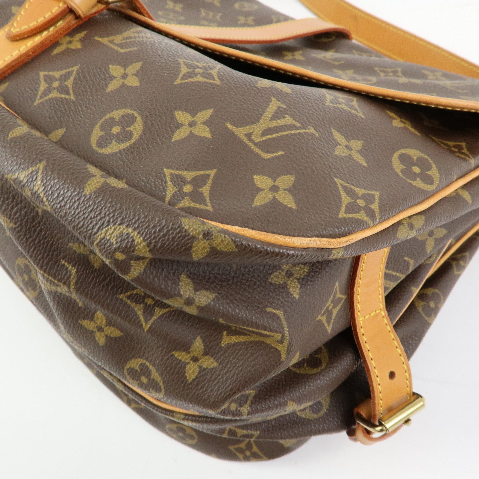 Louis Vuitton Monogram Saumur 35 Shoulder Bag Brown M42254