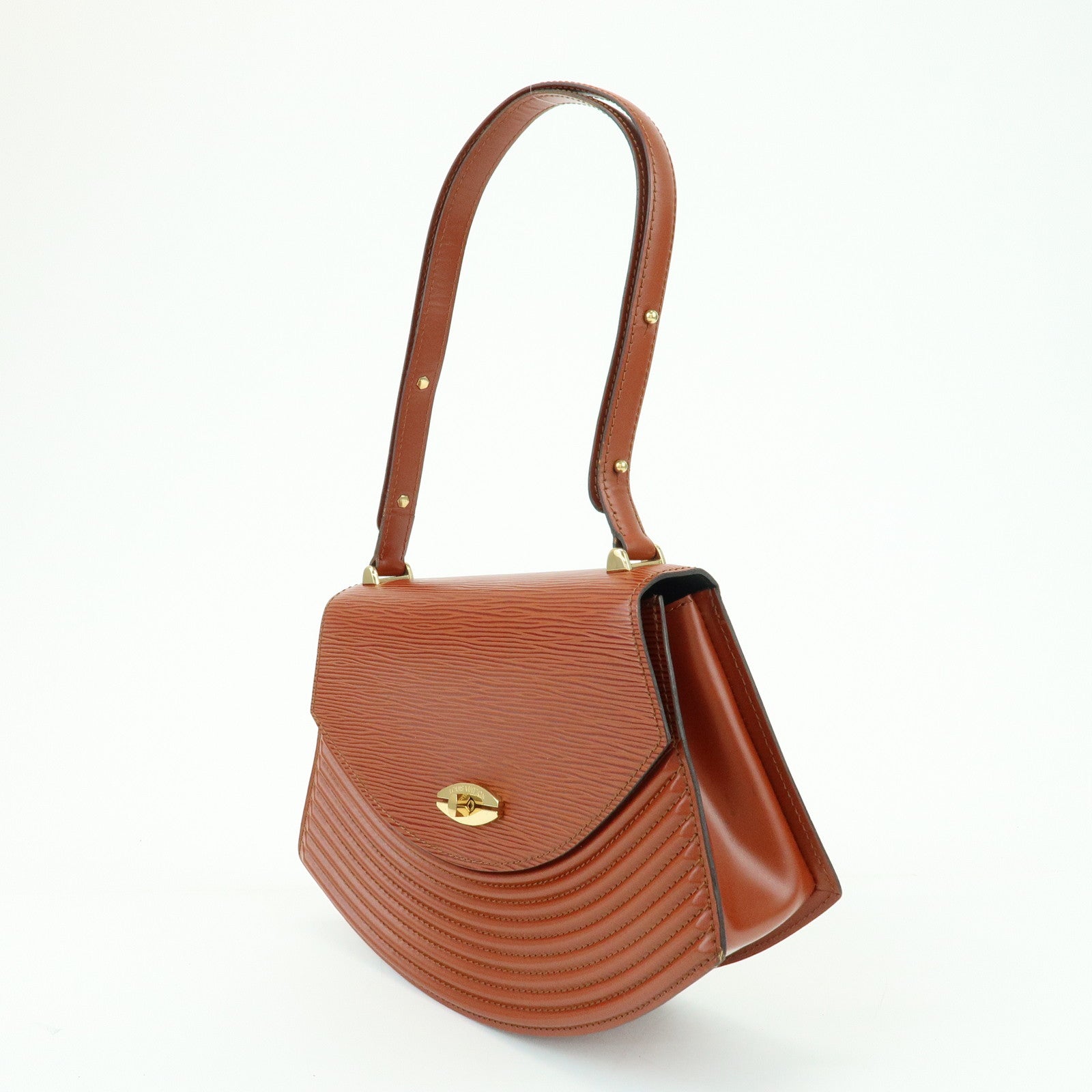 Louis Vuitton Epi Tilsitt Leather Shoulder Bag Kenya Brown M52483