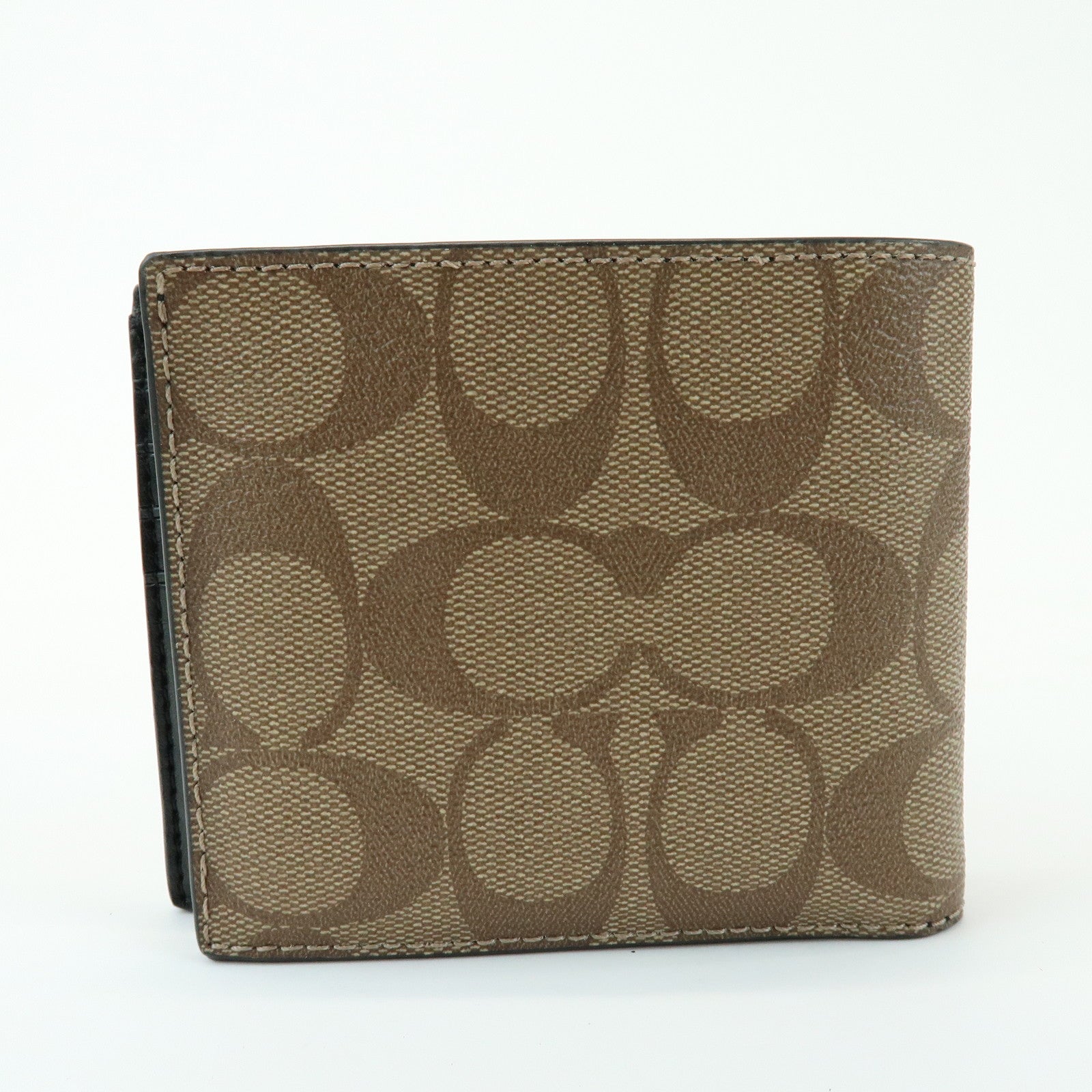 COACH Set of 2 Signature PVC Leather Compact Wallet Coin Case