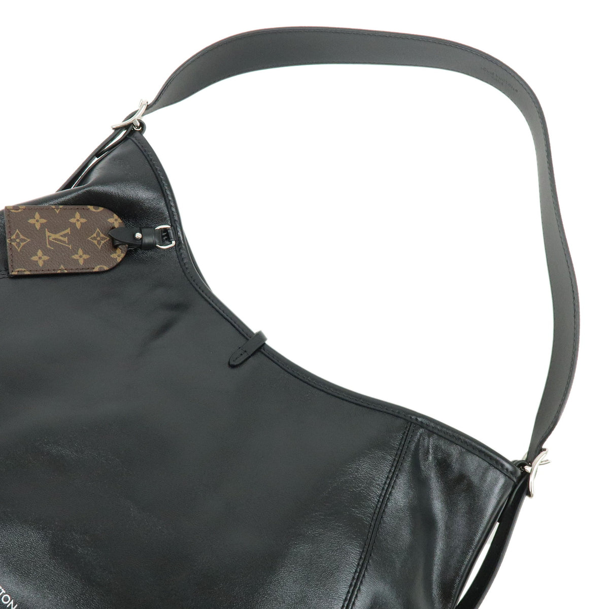 Louis Vuitton Monogram CarryAll Vibe MM Lamb Skin Shoulder Bag M25143