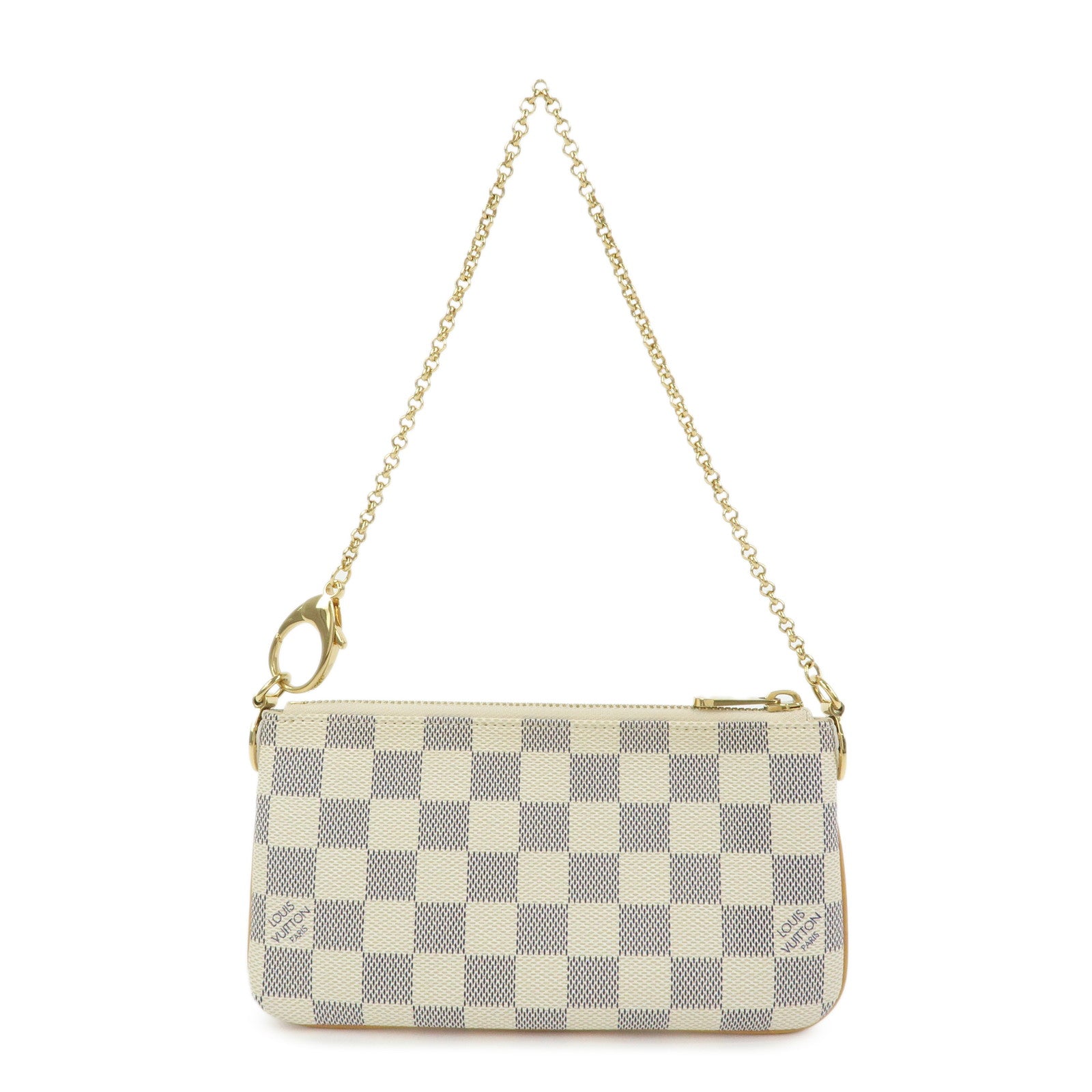 Louis Vuitton Damier Azur Pochette Milla MM Mini Accesory Pouch N60027