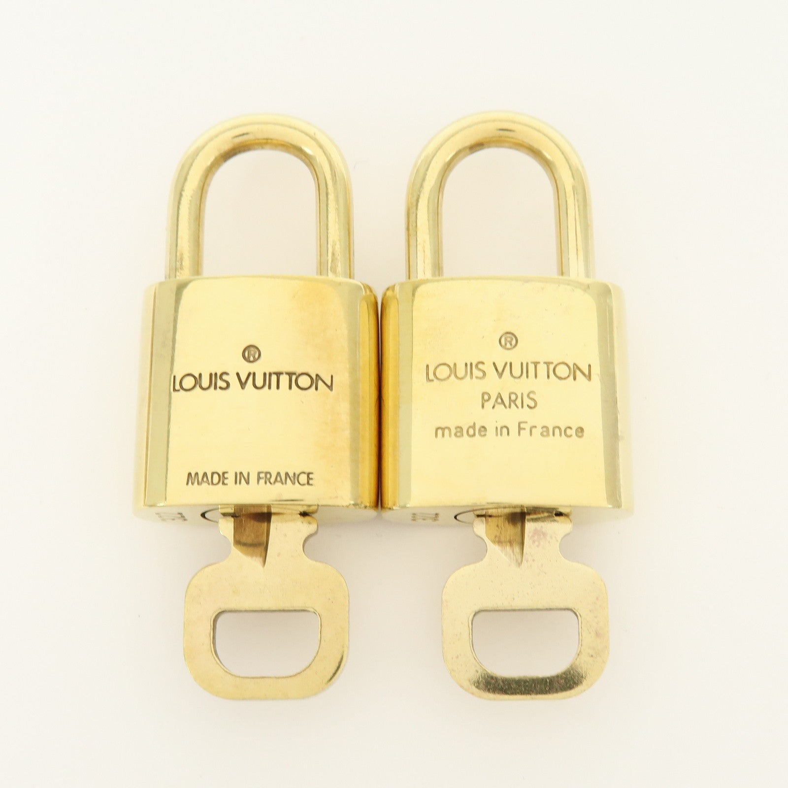 Louis Vuitton Lot of 10 Lock & Key Cadena Key Lock Gold