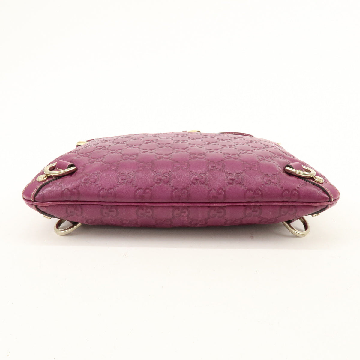 GUCCI Abbey Guccissima Leather Shoulder Bag Crossbody Bag Purple 131326