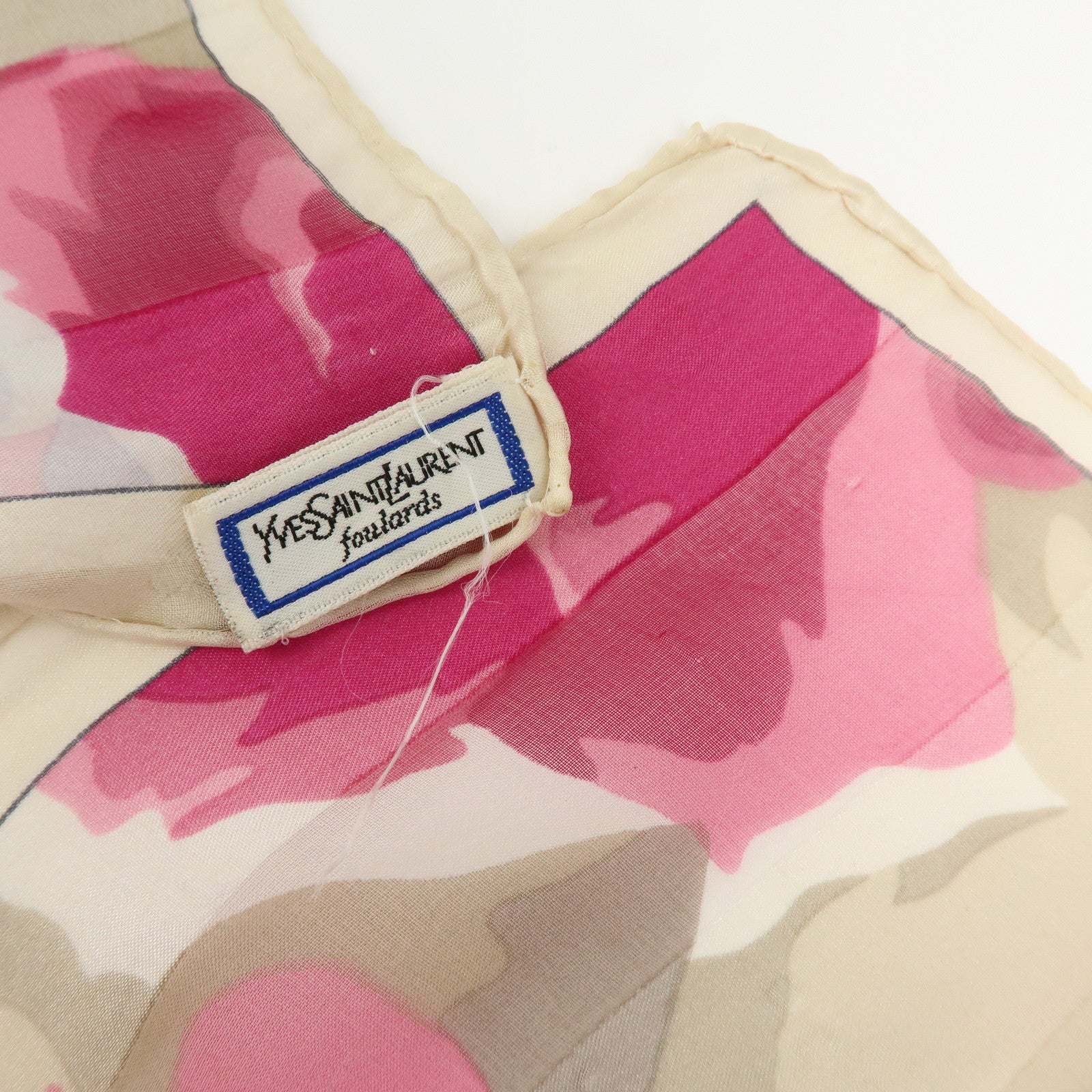 CELINE LOEWE Cartier YSL Silk 100% Scarf Lot Navy Blue Pink
