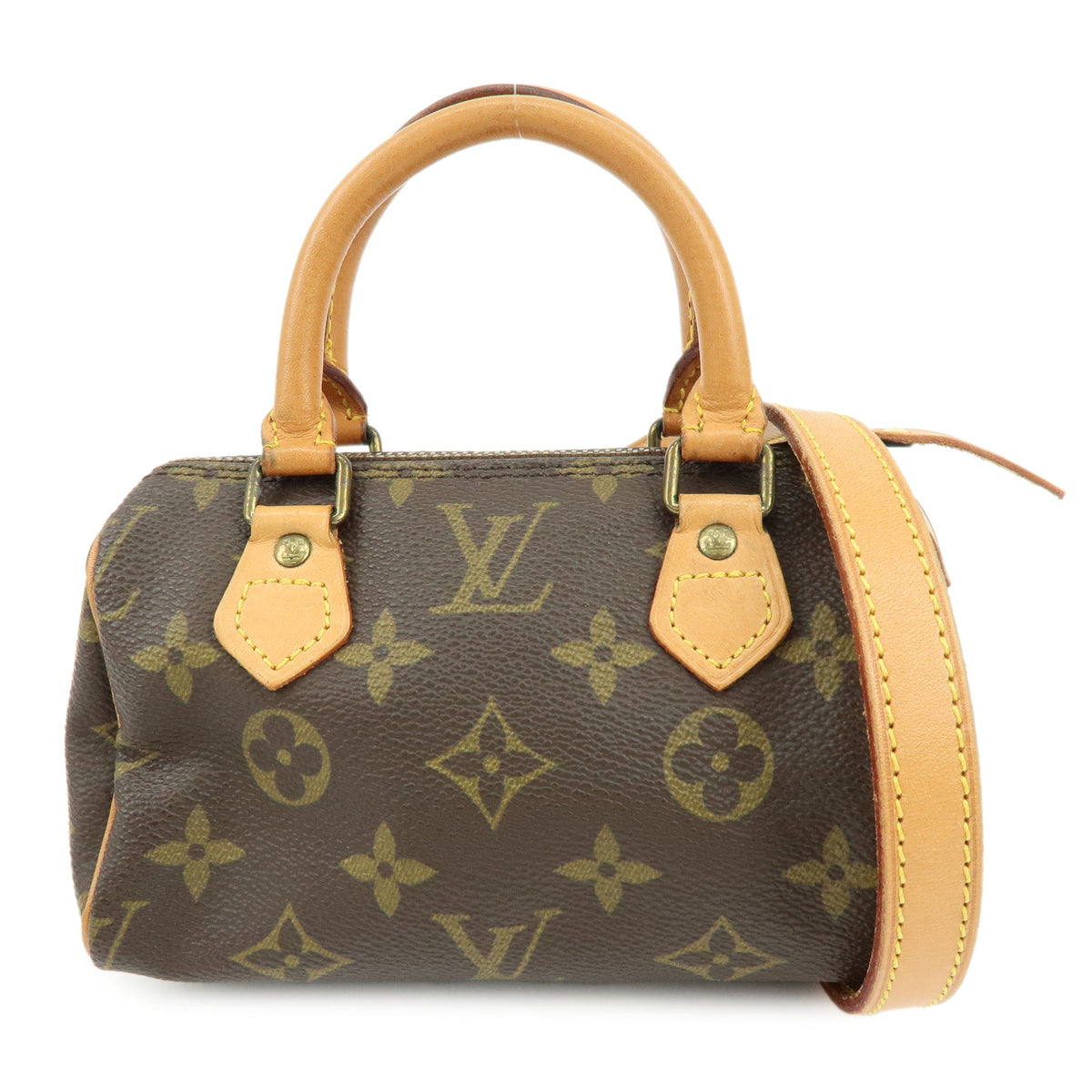 Louis Vuitton Monogram Mini Speedy Hand Bag and Strap M41534 J52312 Lot
