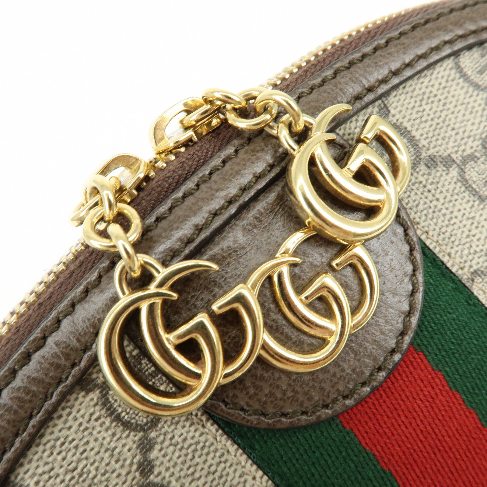 GUCCI Ophidia Sherry GG Supreme Leather Shoulder Bag Beige 499621