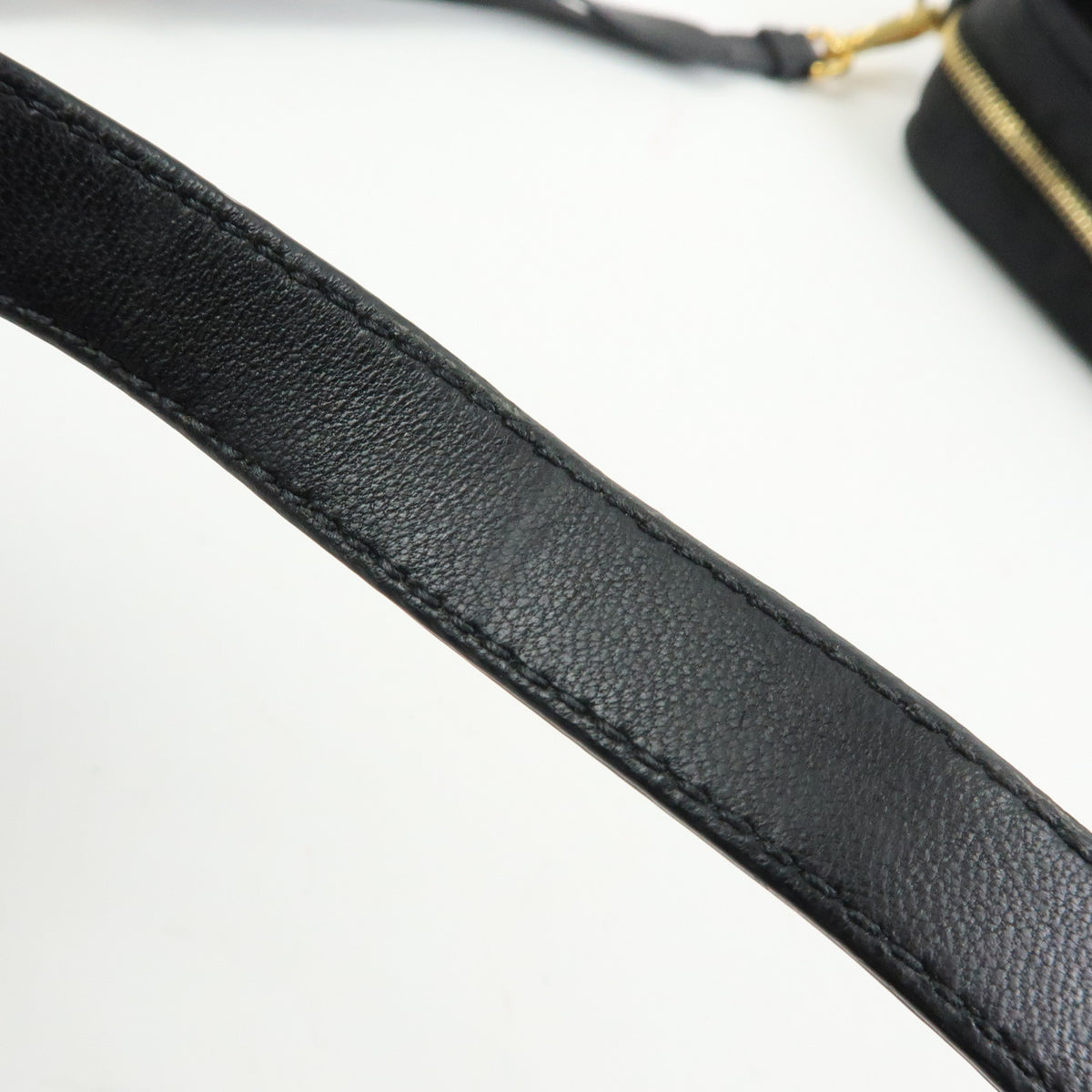 PRADA Nylon Leather Mini Shoulder Bag Crossbody Bag Black