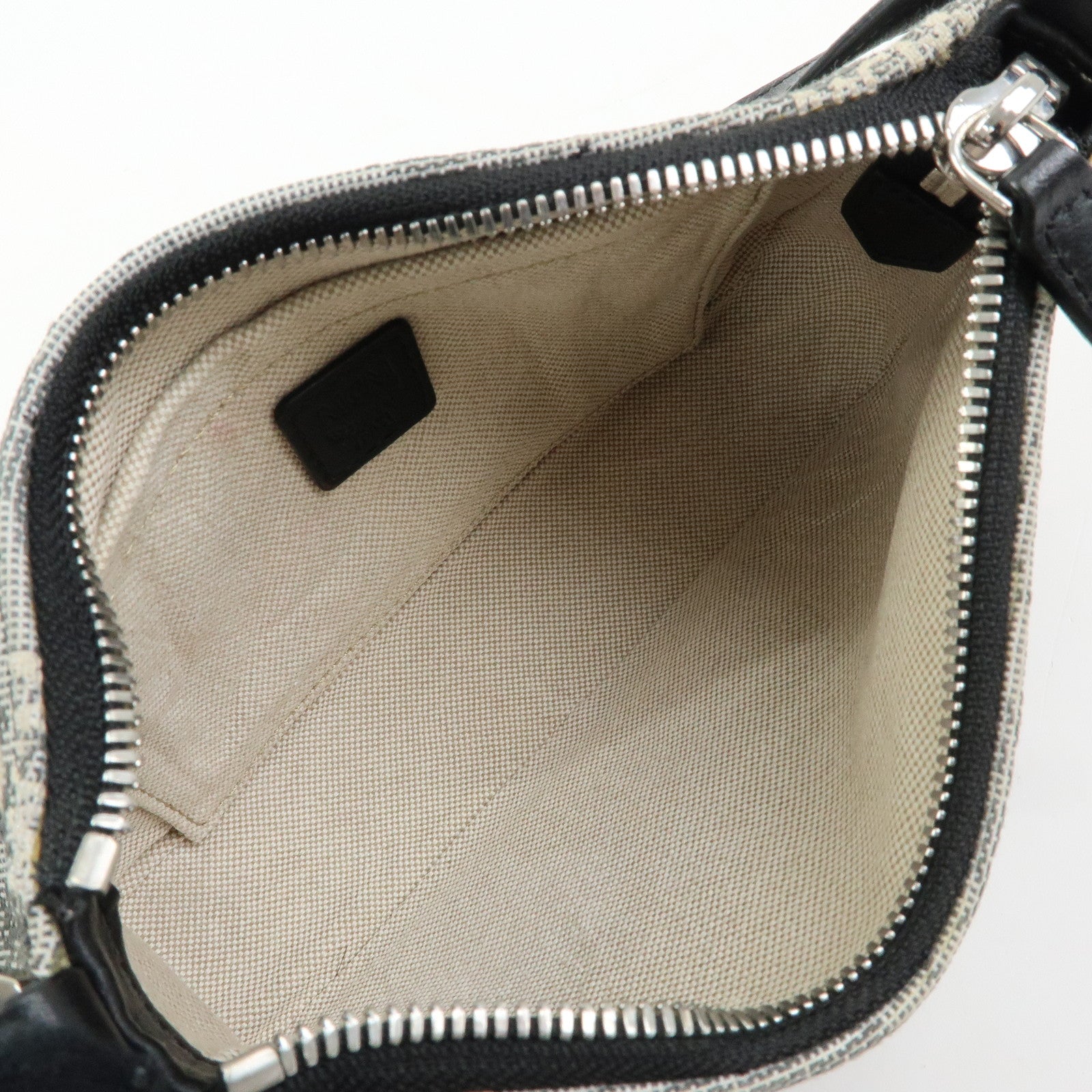 MCM Visetos Jacquard Canvas Leather 2Way Bag Shoulder Bag Grey Black