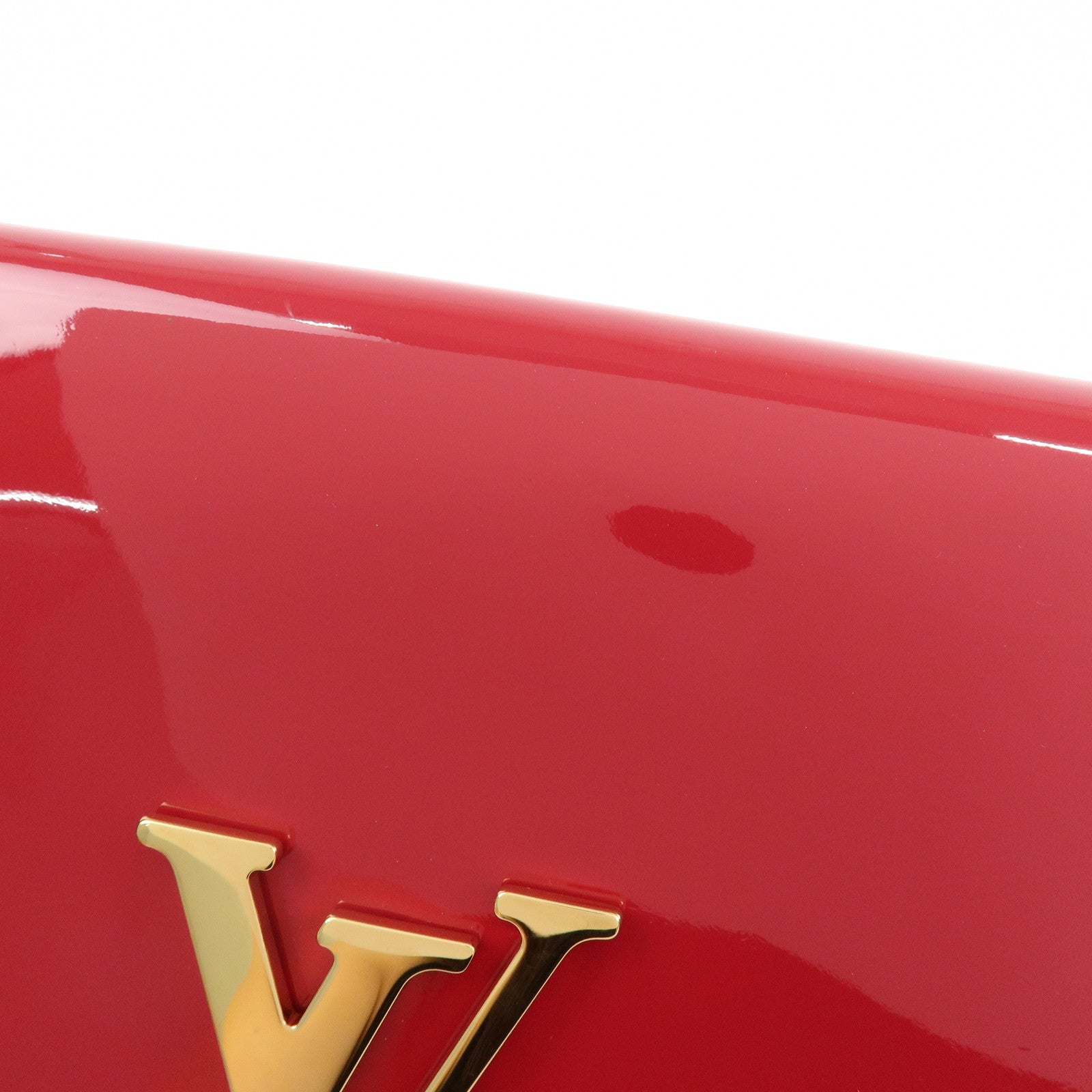 Louis Vuitton Vernis Pochette Louise GM Clutch Bag Rose Indien M61317
