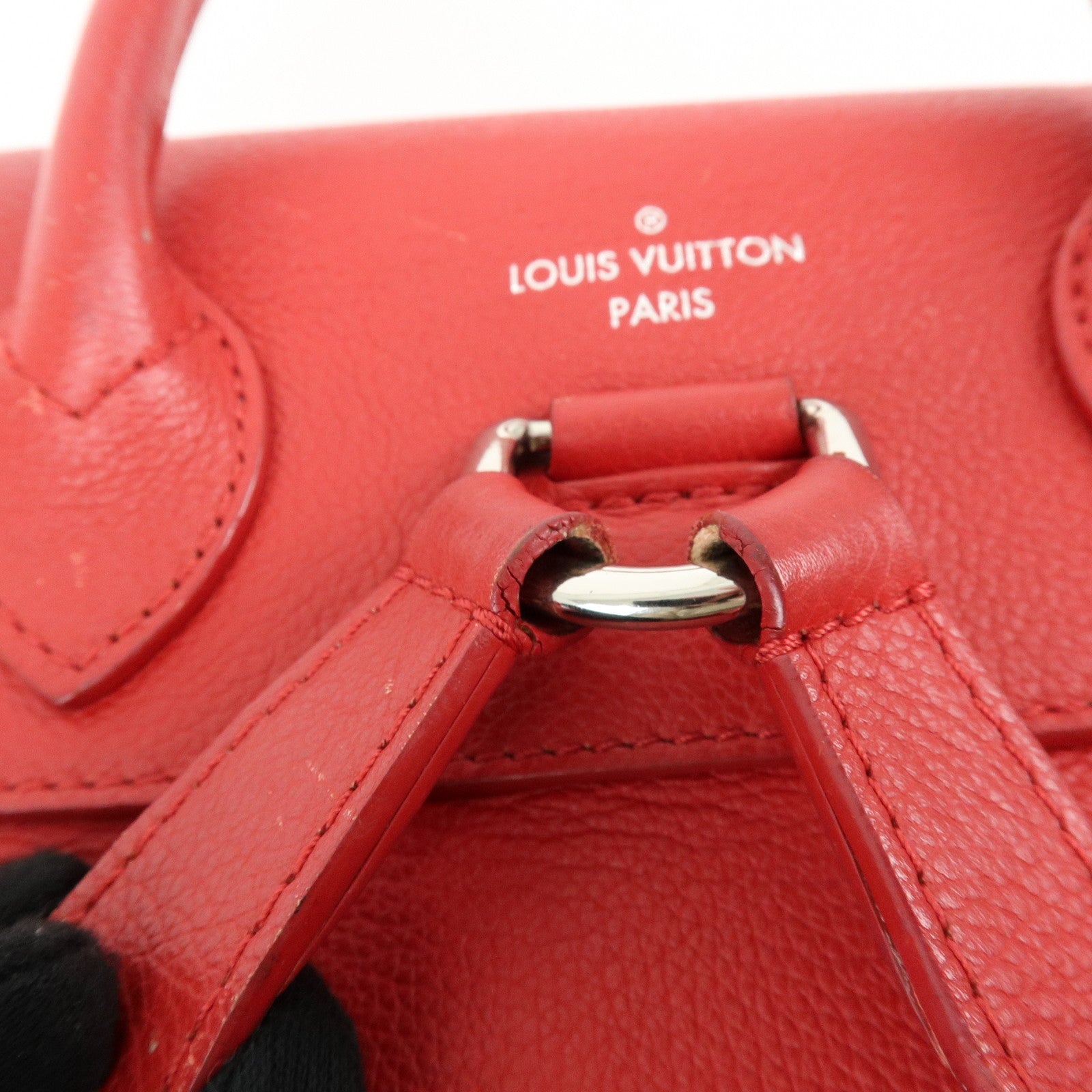 Louis Vuitton Lockme Taurillon Leather Backpack Rucksack Ruby M41818