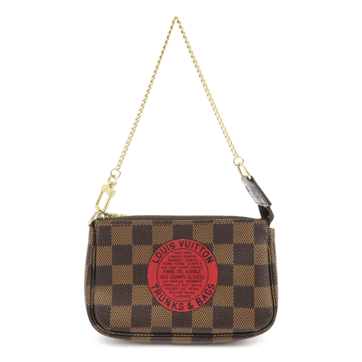 Louis Vuitton Damier T&B Mini Pochette Accessoires Pouch Brown N58011